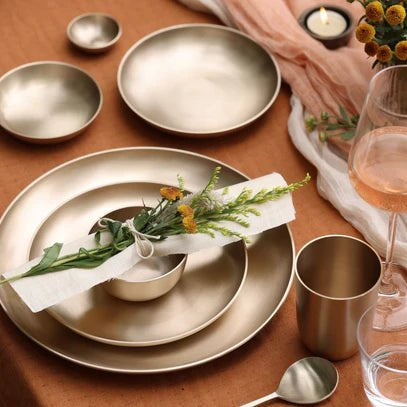 The Timeless Elegance of Heritage Brass and Kansa Serveware in Indian Tradition - Marble Lotus