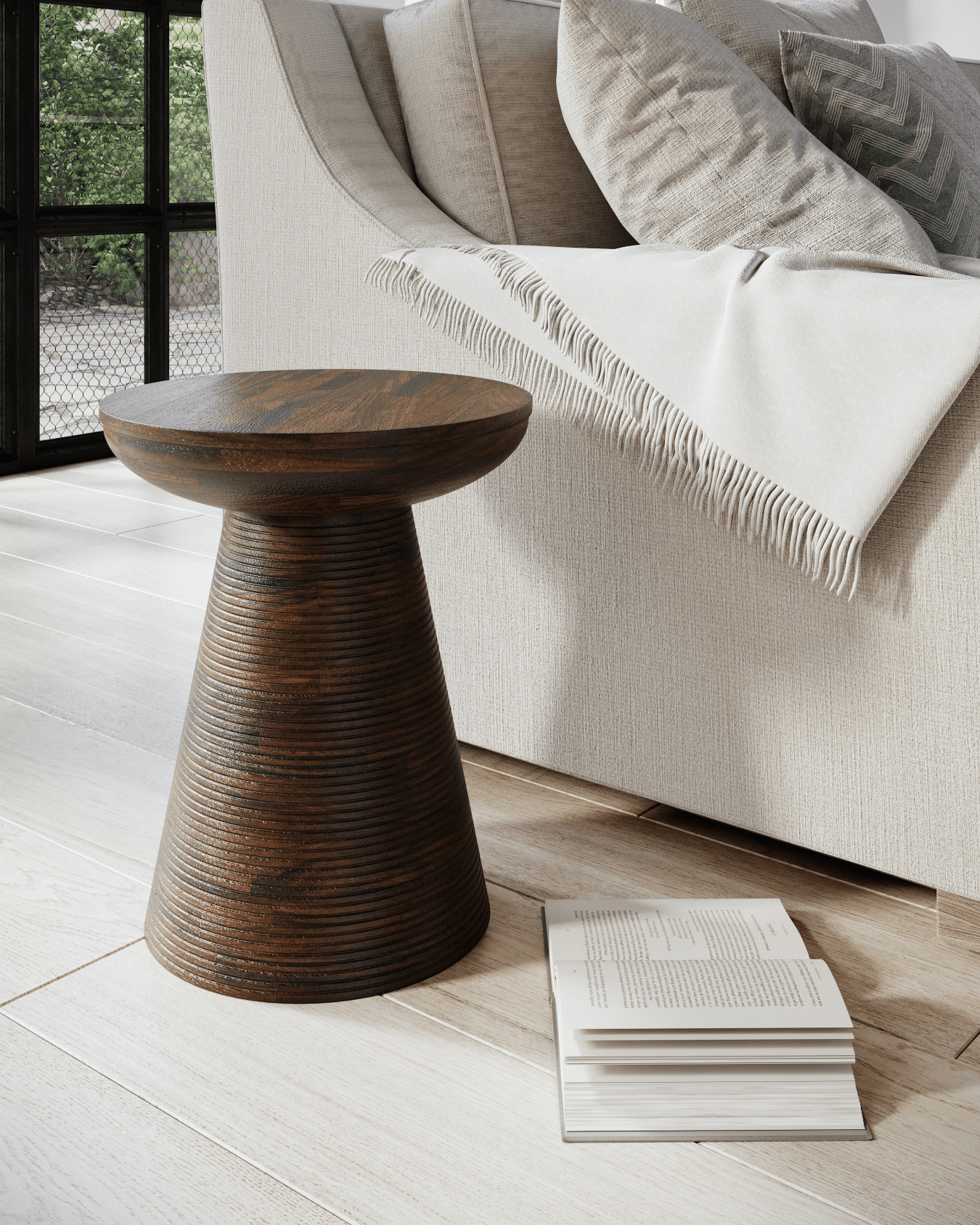 Accent Tables - Marble Lotus
