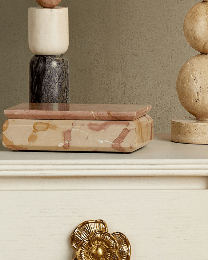 Boxes and Trays - Marble Lotus