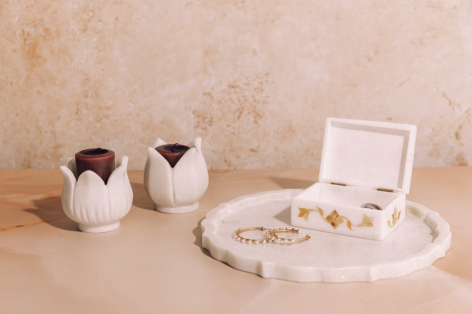 Hand Carved Marble Products - Marble Lotus