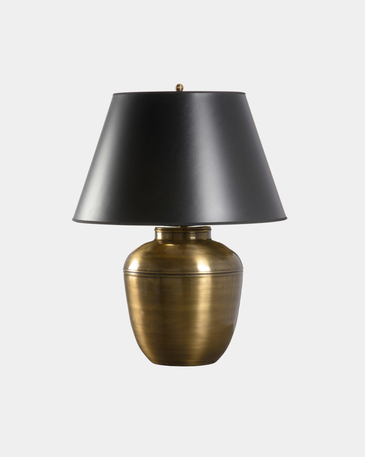 Vaughan Lamp - Antique Brass-Marble Lotus