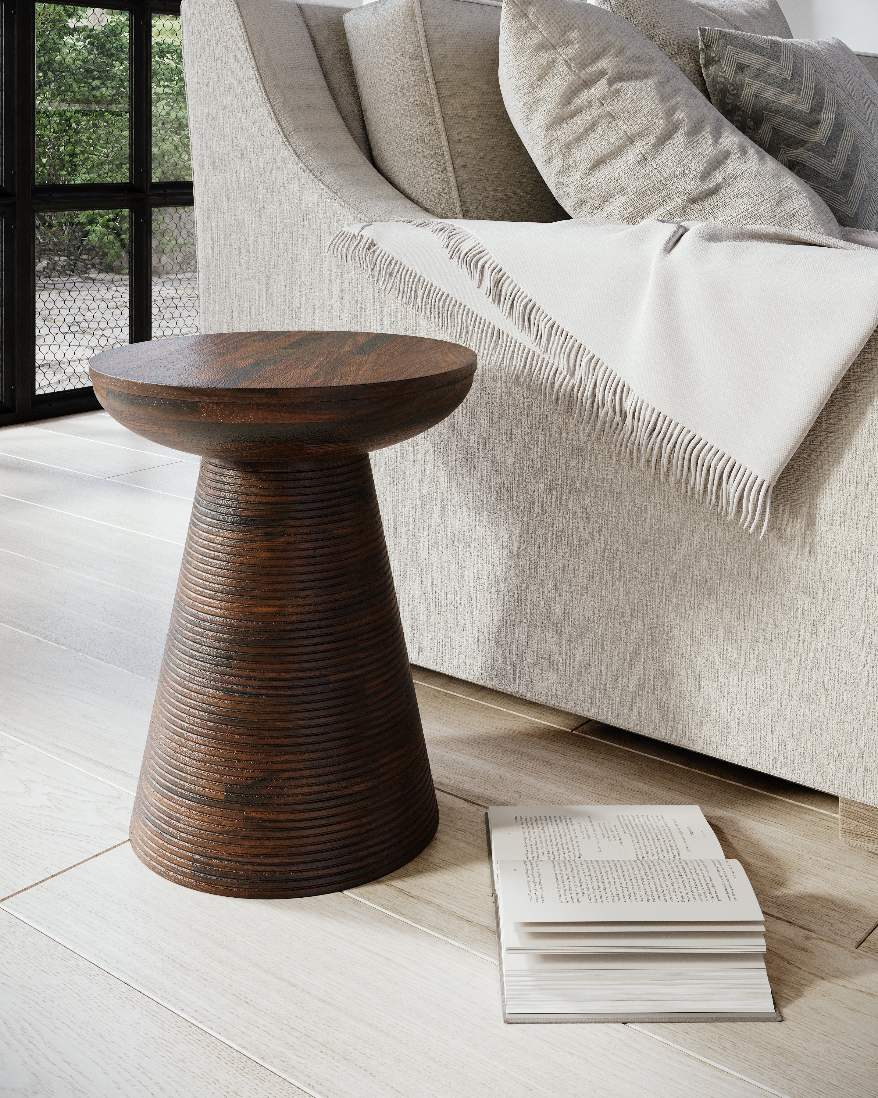Order Stylish Gati Umber Accent Table | Marble Lotus
