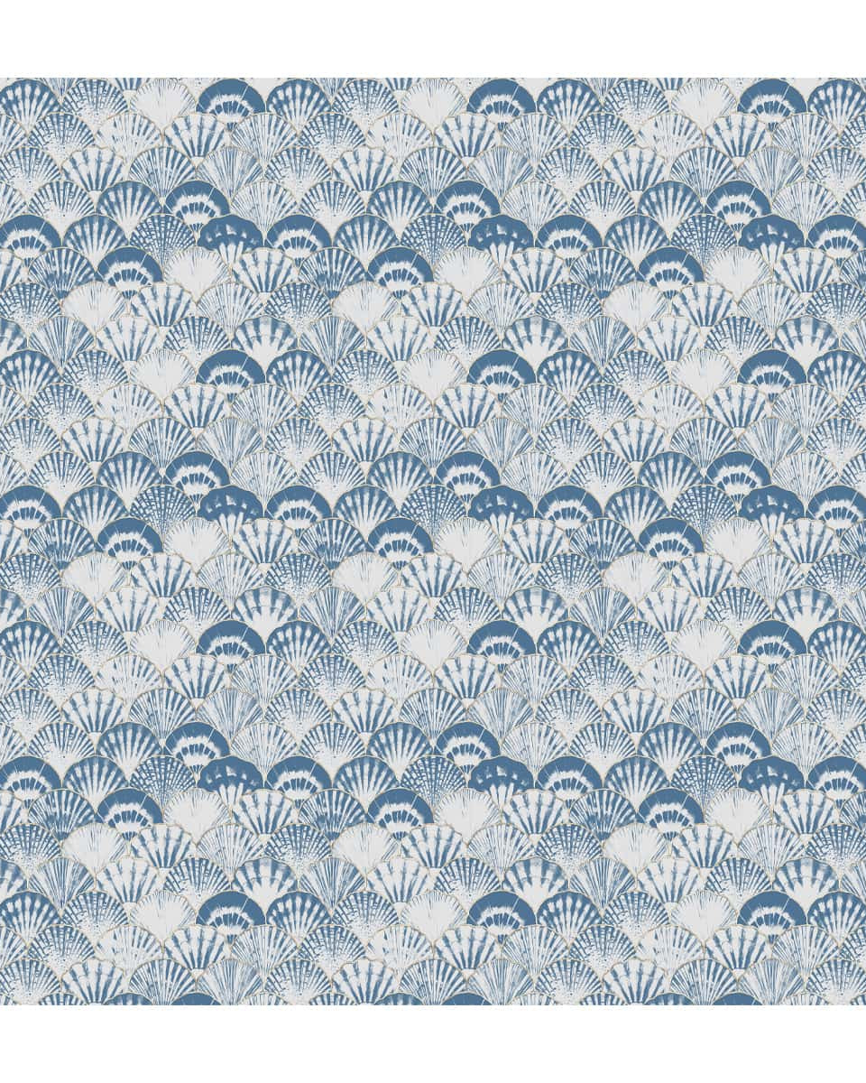 Abstract Indian Batik Print Wallpaper for Walls, Blue - Marble Lotus - Abstract Batik Print Wallpaper, Customised for Walls