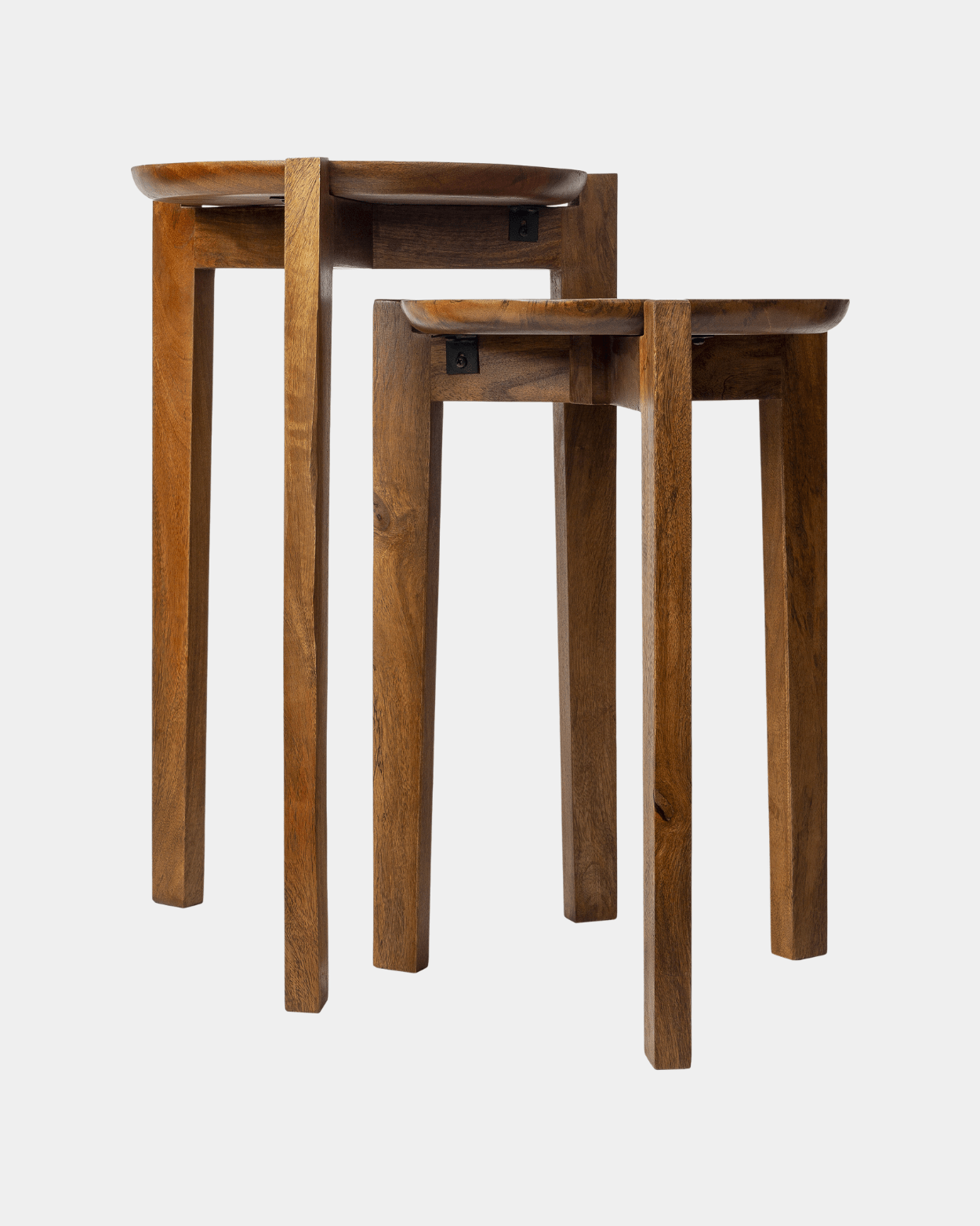 Abuja Solid Brown Side Table - Marble Lotus - Abuja Solid Brown Side Table | Round Side Tables | Mango Wood Side Table