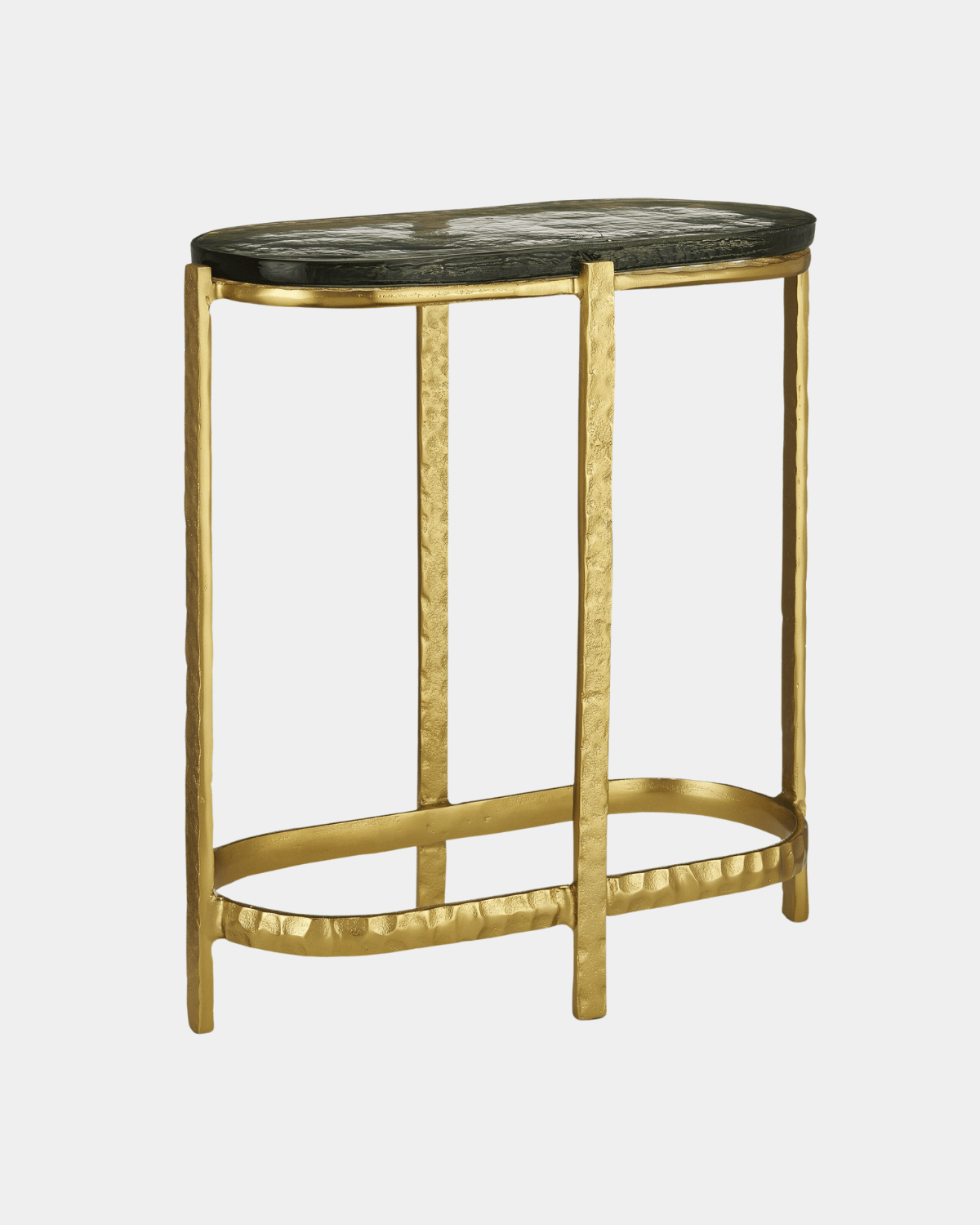 Acea Gold Side Table - Marble Lotus - Acea Gold Side Table | Black Round End Table | Black Side Tables