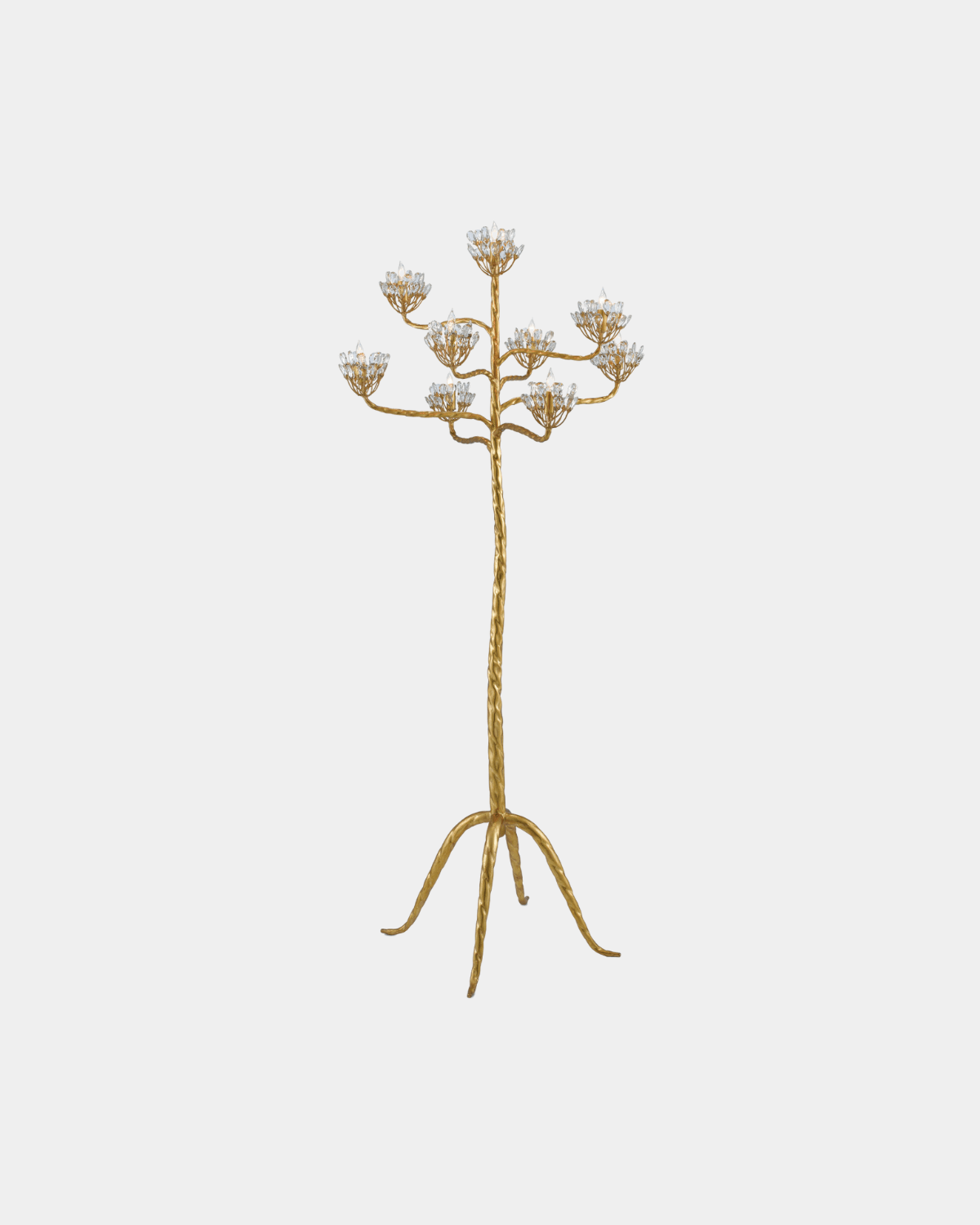 Agave Americana Gold Floor Lamp - Marble Lotus - Elegant Agave Americana Gold Floor Lamp