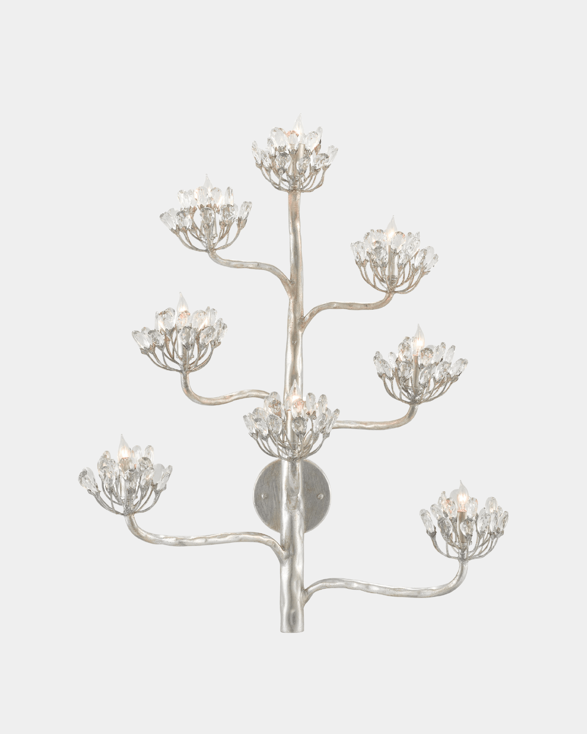 Agave Americana Silver Wall Sconce - Marble Lotus - Agave Americana Silver Wall Sconce | Marble Lotus