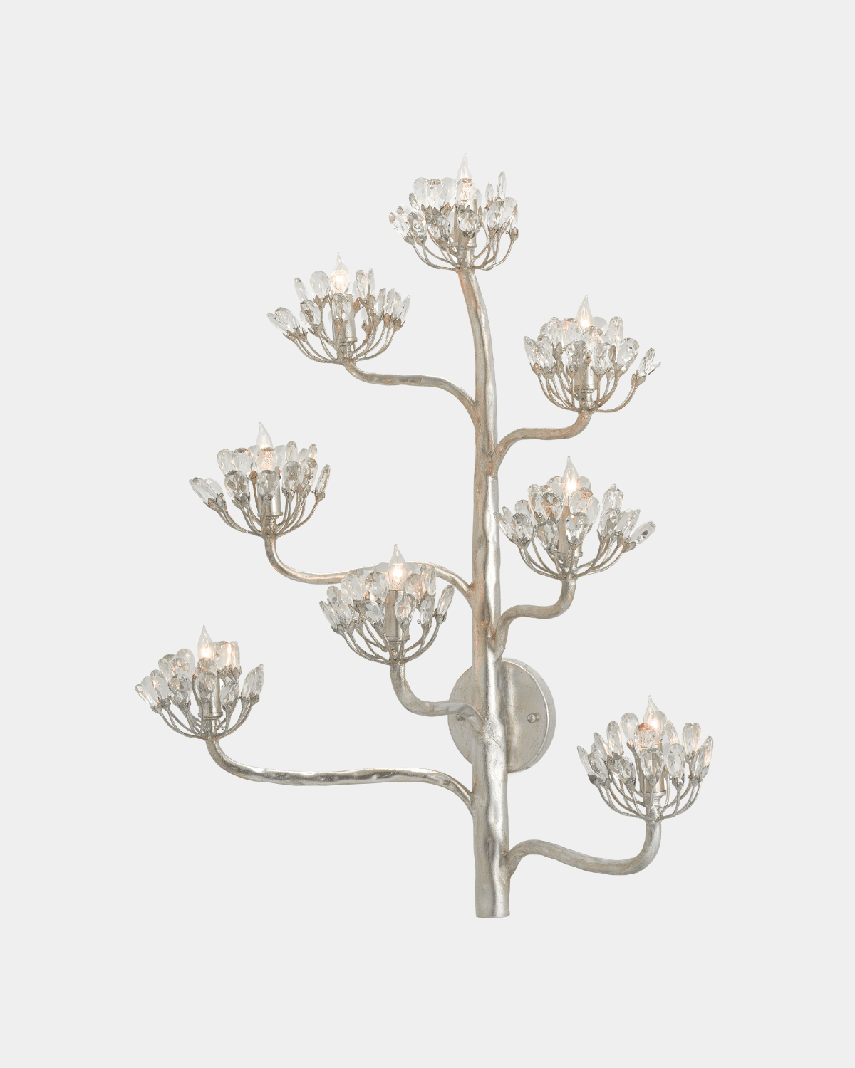 Agave Americana Silver Wall Sconce - Marble Lotus - Order Trending Agave Americana Silver Wall Sconce | Marble Lotus