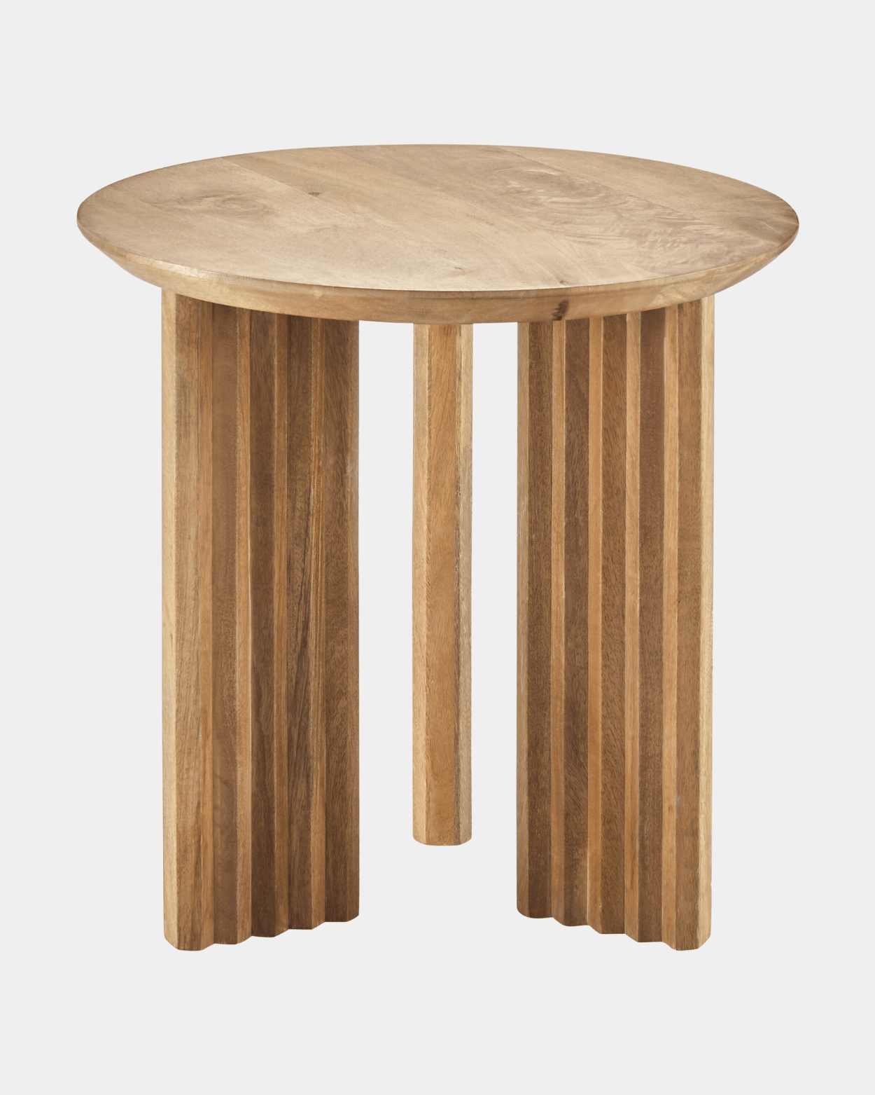 Agnes Natural Brown Wood Table - Marble Lotus - Agnes Natural Brown Wood Table | Round Side Table | Wooden End Table