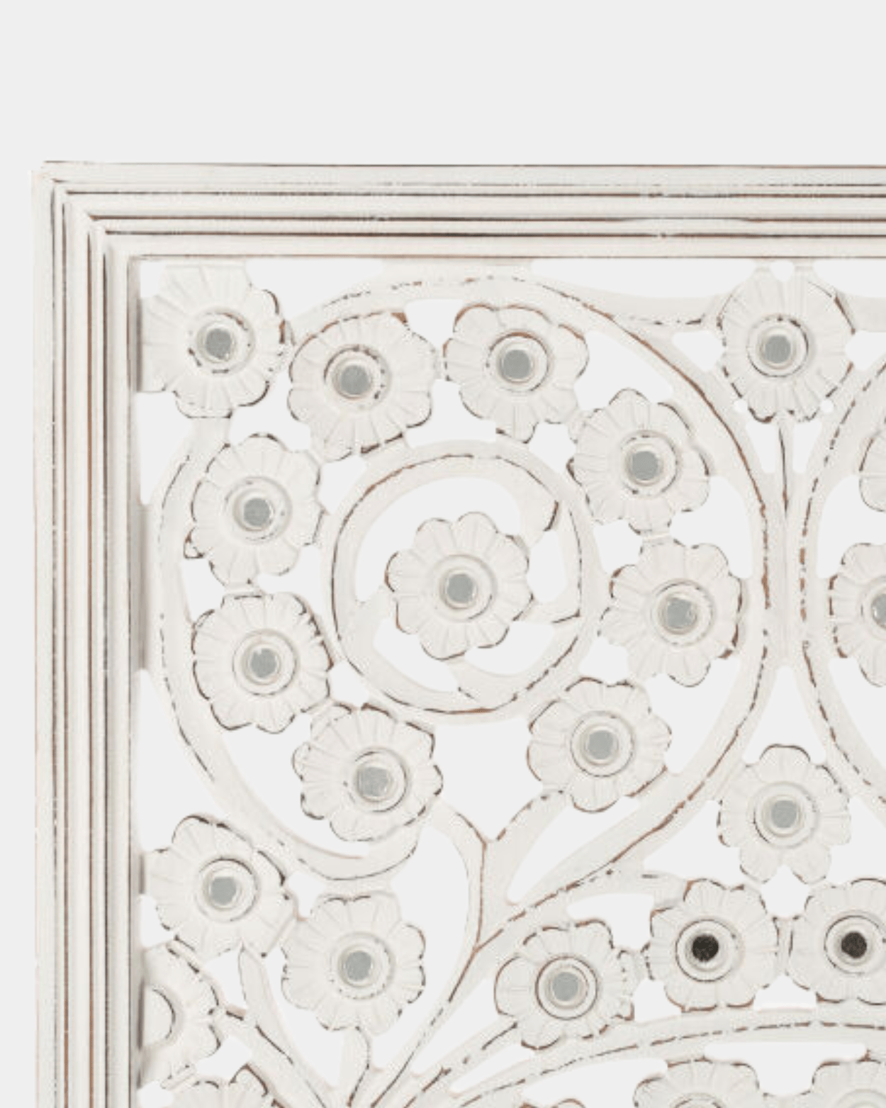 Ajmer Dimensional Wall Accent - Marble Lotus - Upgrade your home decor with the Ajmer Dimensional Wall Accent