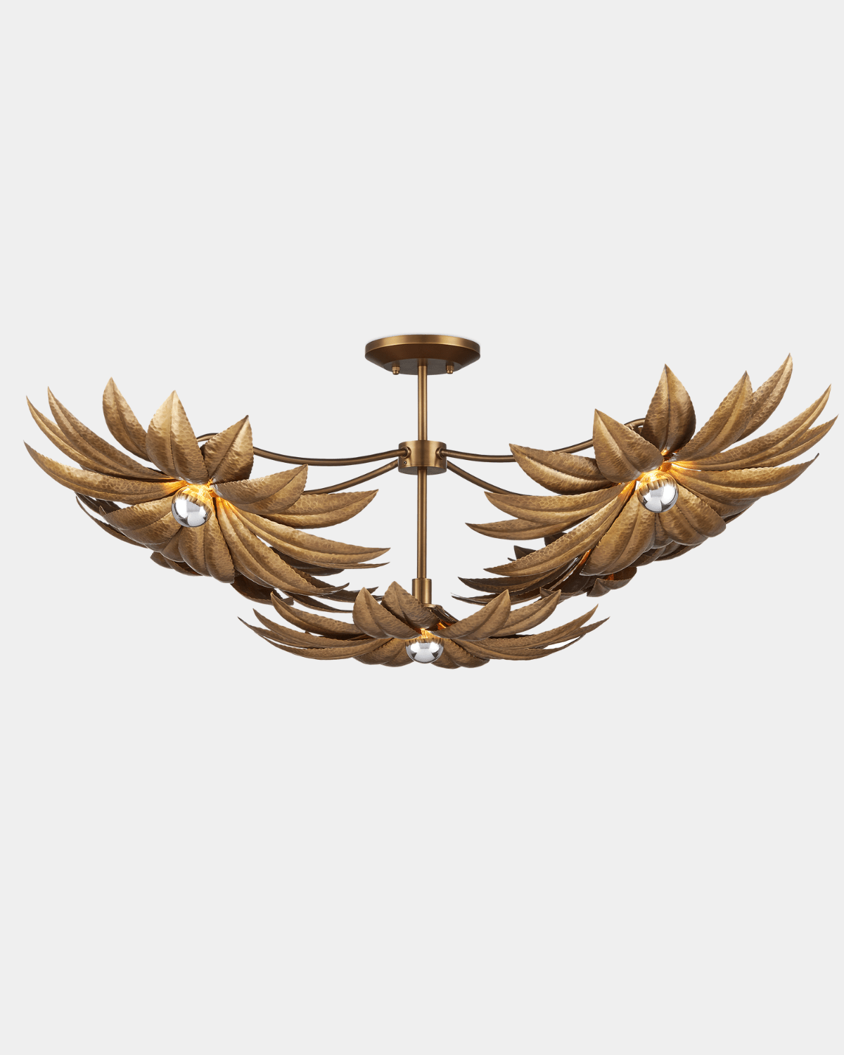 Alithea Medium Semi - Flush Mount - Marble Lotus - Alithea Medium Semi - Flush Mount