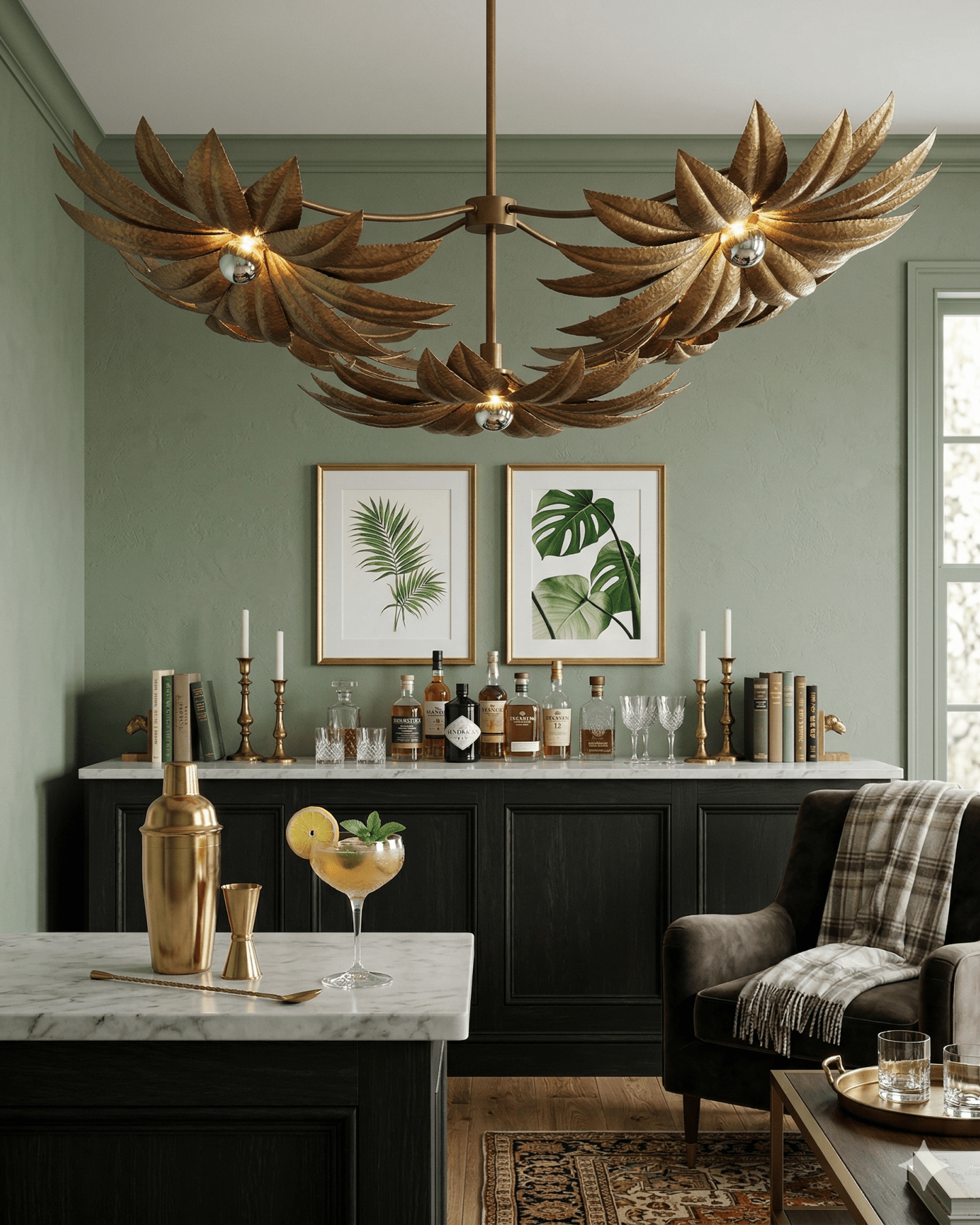 Alithea Medium Semi - Flush Mount - Marble Lotus - Alithea Medium Semi - Flush Mount