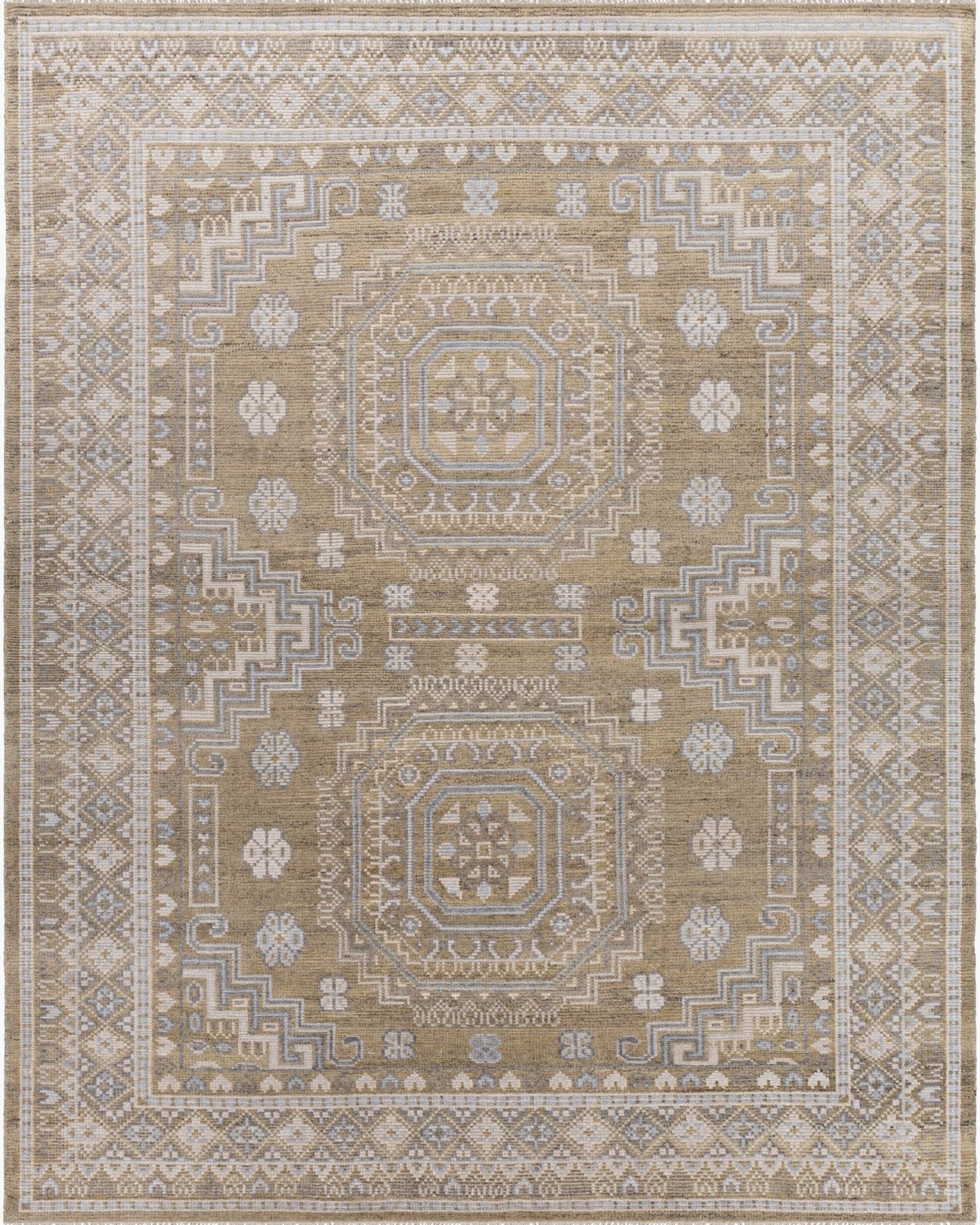 Almeria Beige Handmade Rug - Marble Lotus - Almeria Beige Handmade Rug