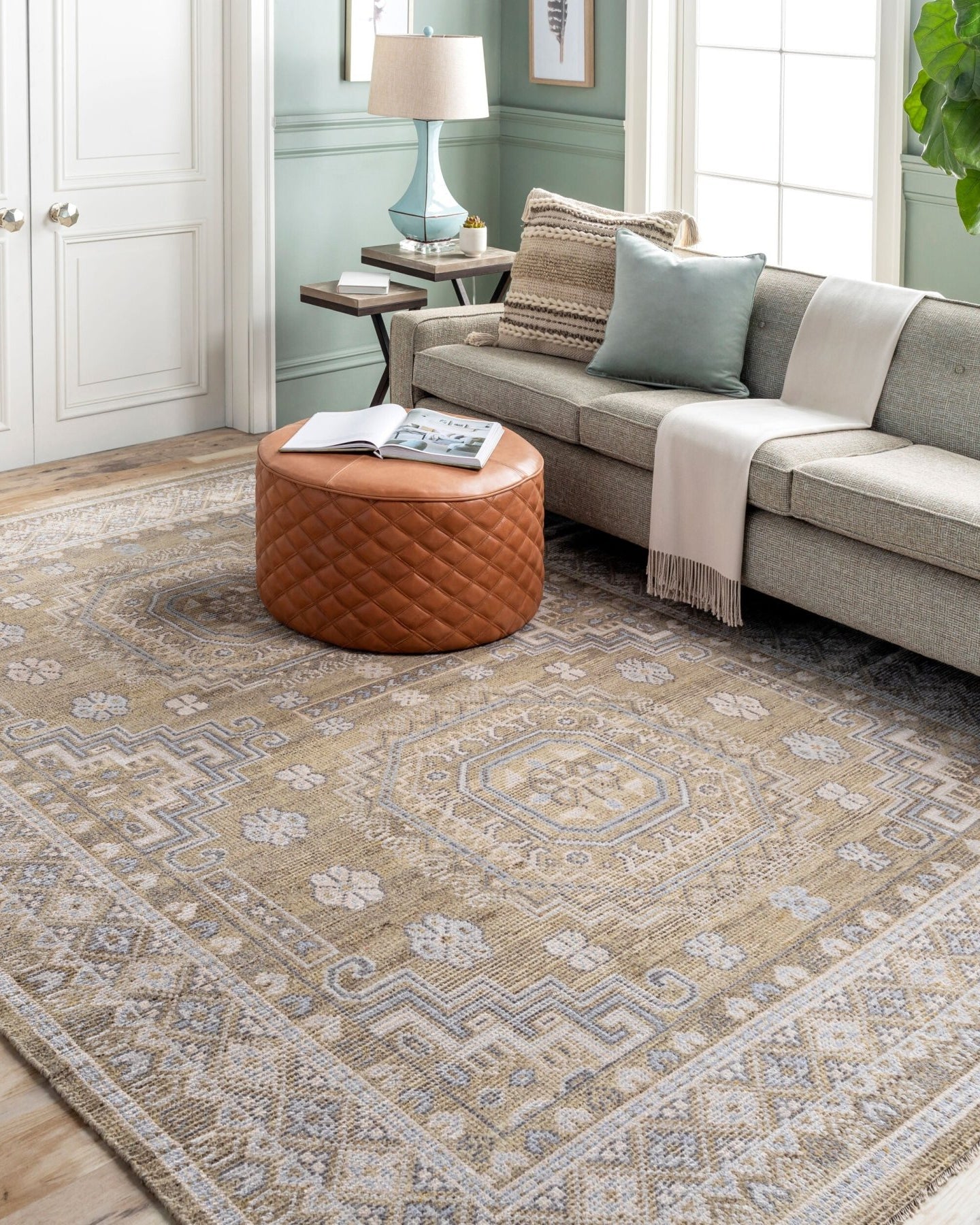 Almeria Beige Handmade Rug - Marble Lotus - Almeria Beige Handmade Rug