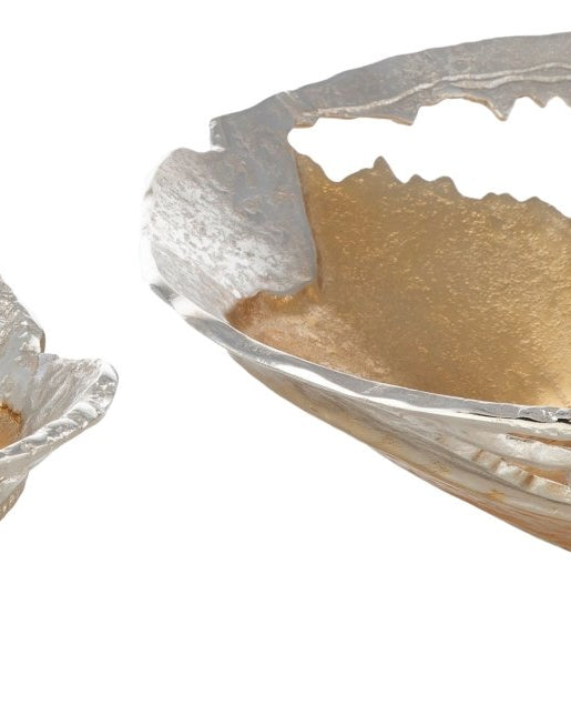 Ambrosia Silver and Gold Decorative Bowls - Set of 2 - Marble Lotus - Enhance Decor with Ambrosia Silver & Gold Bowls from Marble Lotus