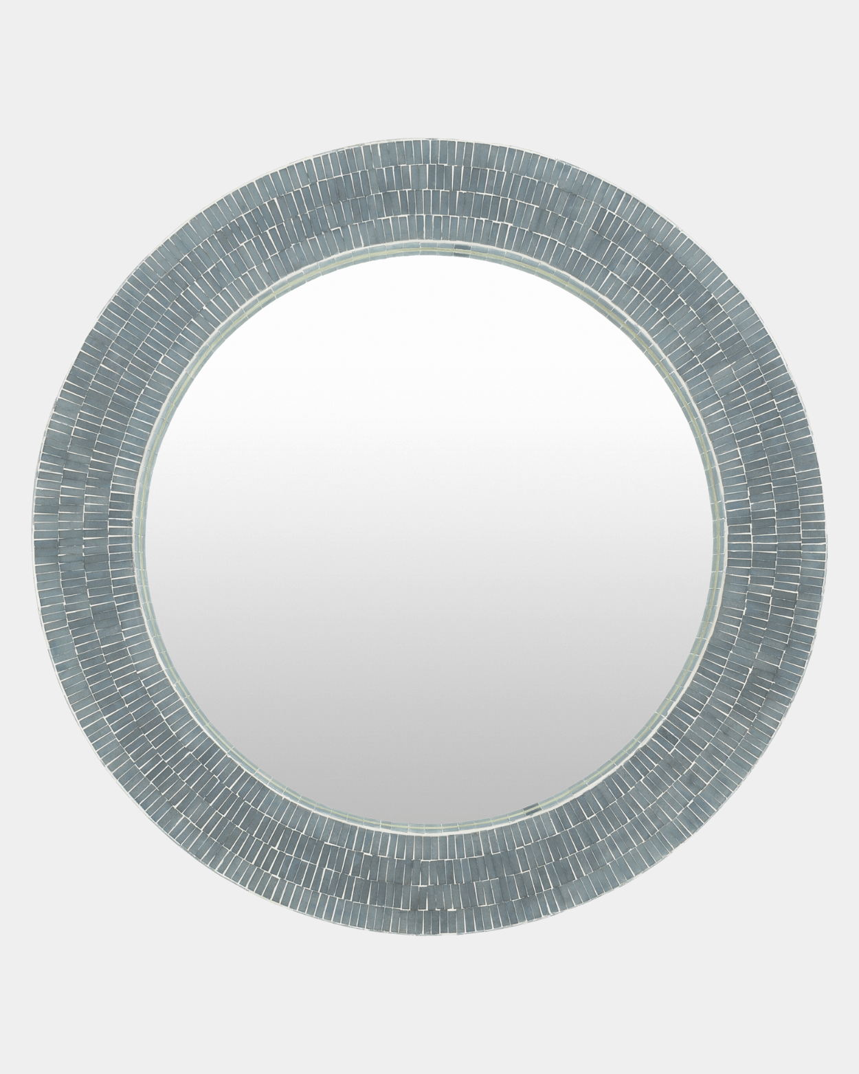 Aqua Mother of Pearl Round Mirror - Marble Lotus - Aqua Mother of Pearl Round Mirror