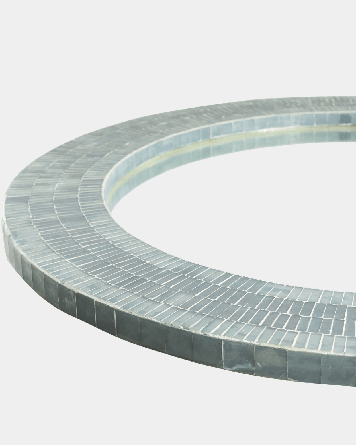 Aqua Mother of Pearl Round Mirror - Marble Lotus - Elevate your home with the Aqua Mother of Pearl Round Mirror.