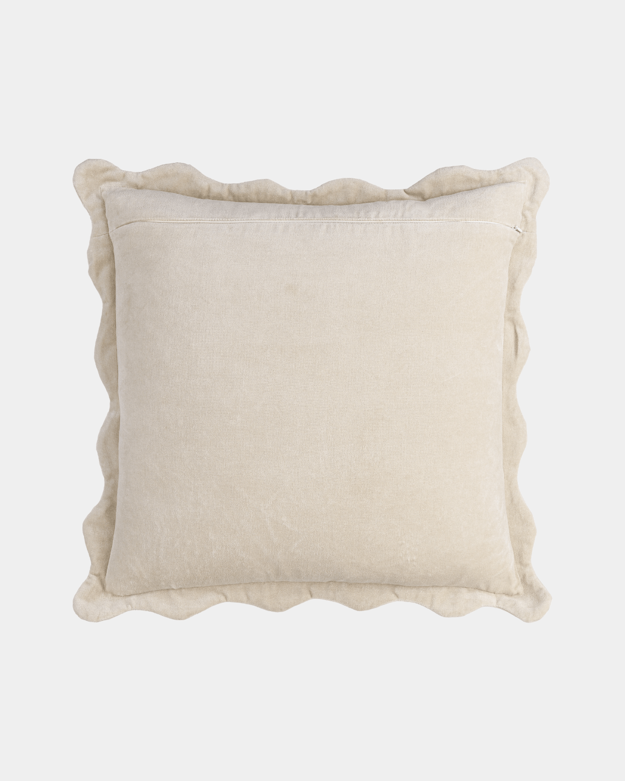Arctic Ivory Cotton Scallop Edge Pillow - Marble Lotus - Arctic Ivory Cotton Scallop Edge Pillow