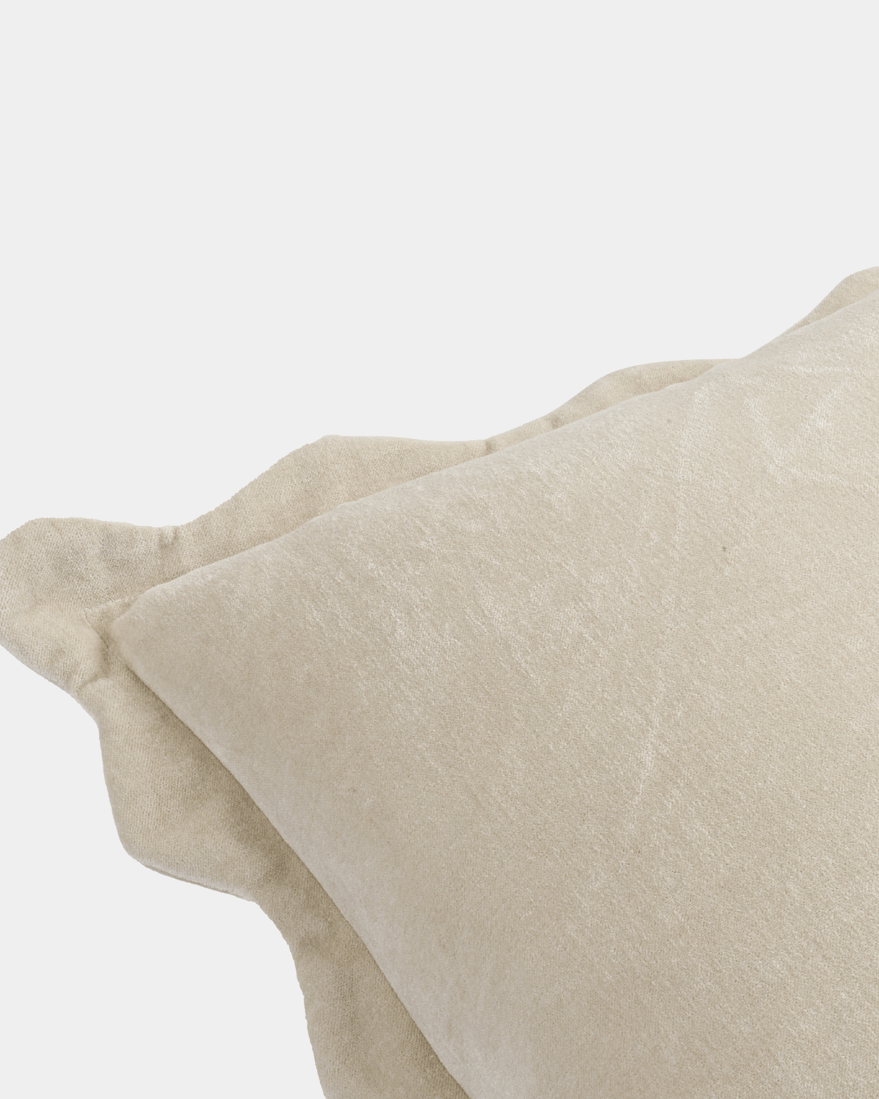 Arctic Ivory Cotton Scallop Edge Pillow - Marble Lotus - Arctic Ivory Cotton Scallop Edge Pillow