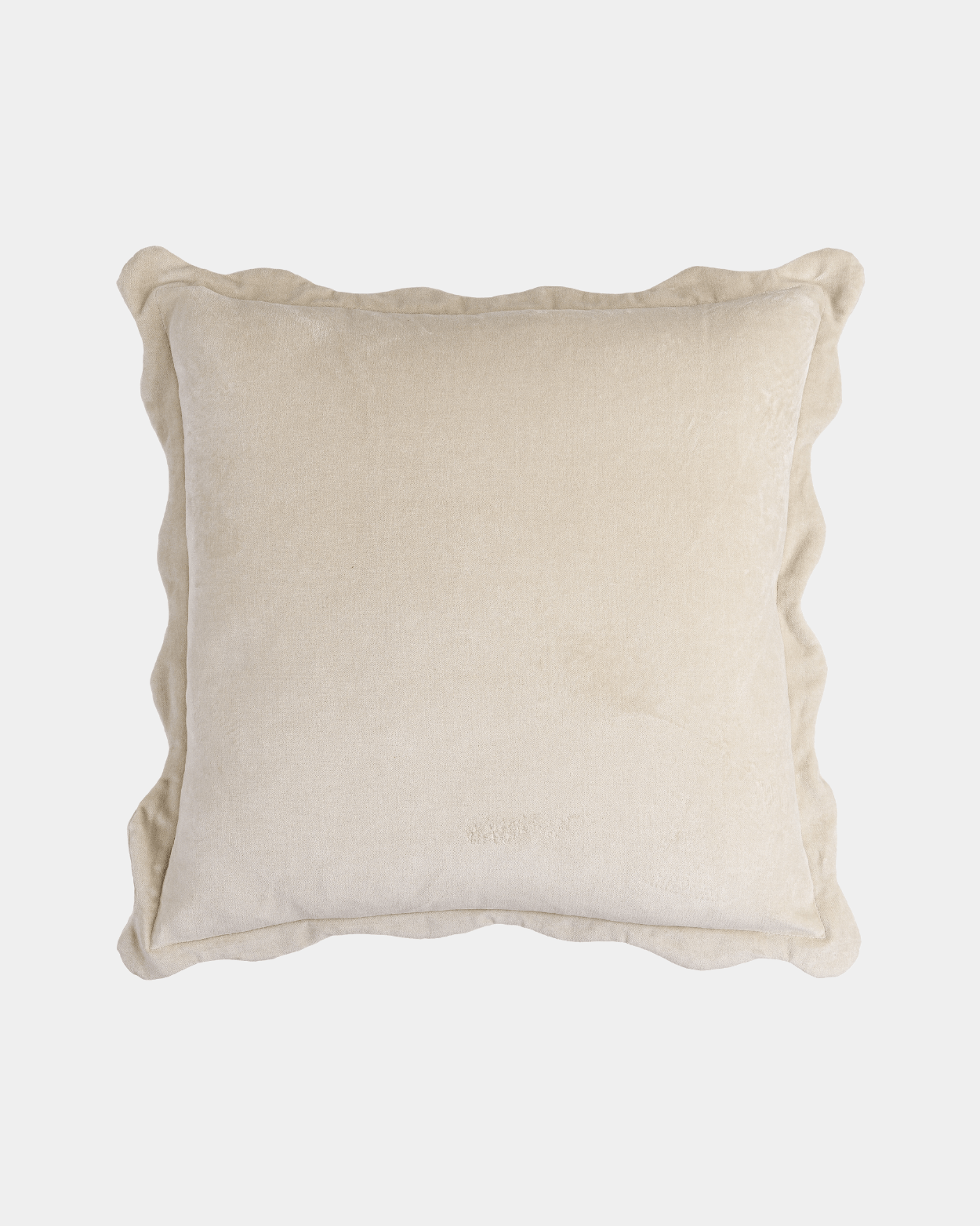 Arctic Ivory Cotton Scallop Edge Pillow - Marble Lotus - Arctic Ivory Cotton Scallop Edge Pillow