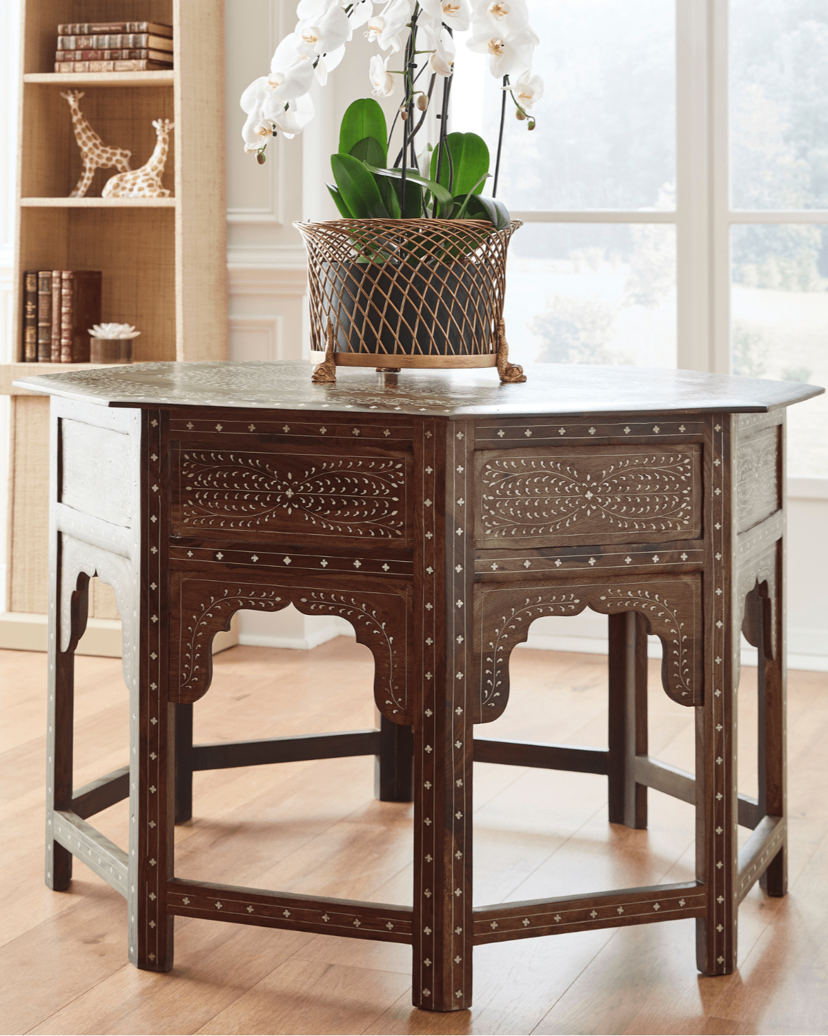Aryana Center Table - Marble Lotus - Aryana Center Table