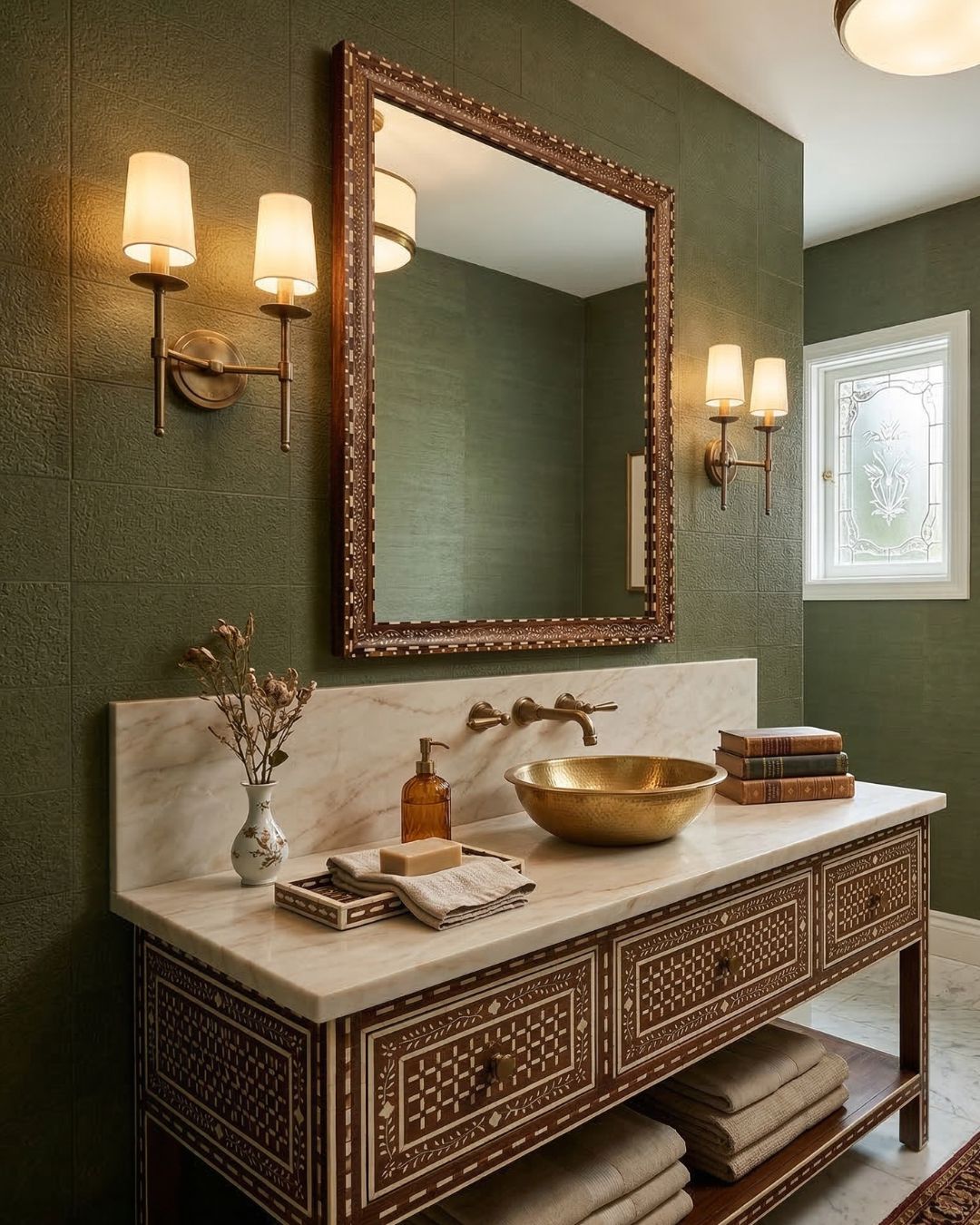 Aryana Mirror - Marble Lotus - Aryana Mirror