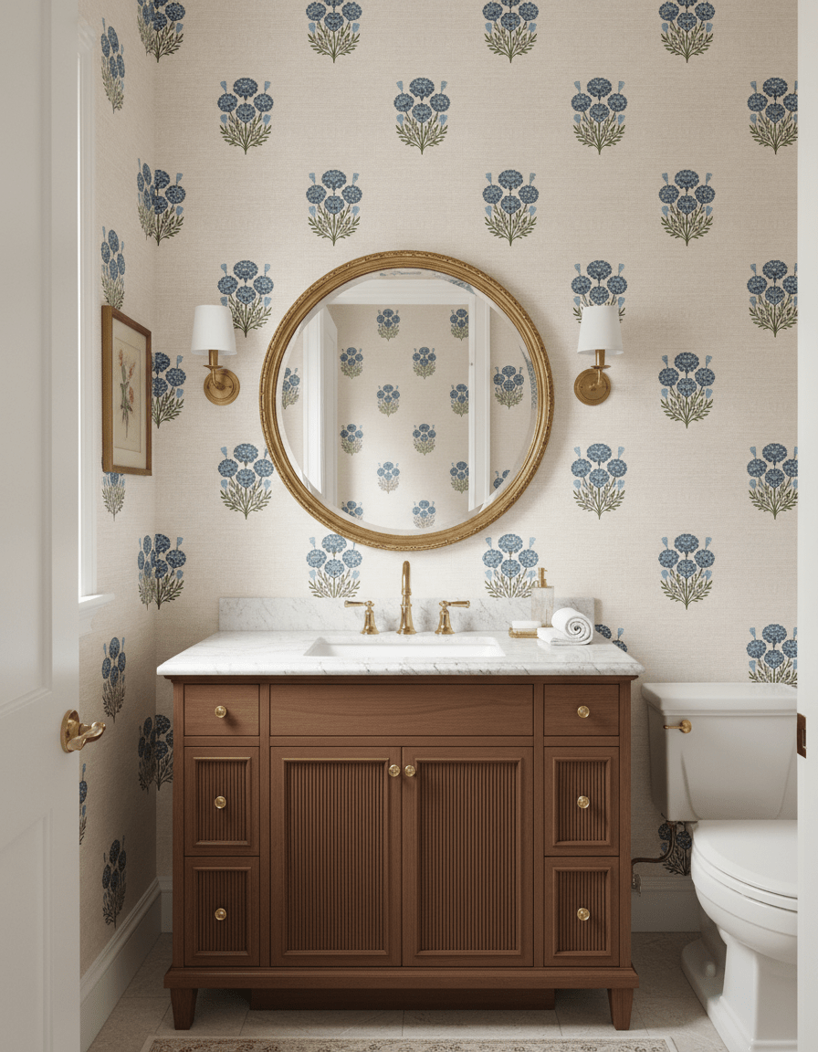 Bagru Block Print – Blue on Beige - Marble Lotus - Bagru Block Print – Blue on Beige