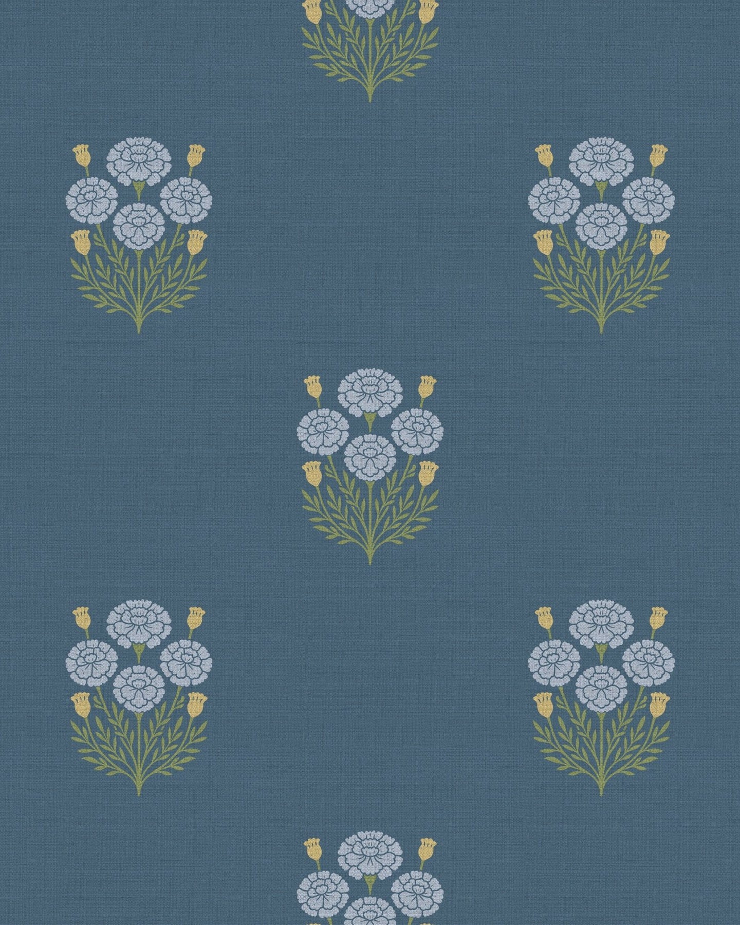 Bagru Block Print – Dark Blue - Marble Lotus - Bagru Block Print – Dark Blue