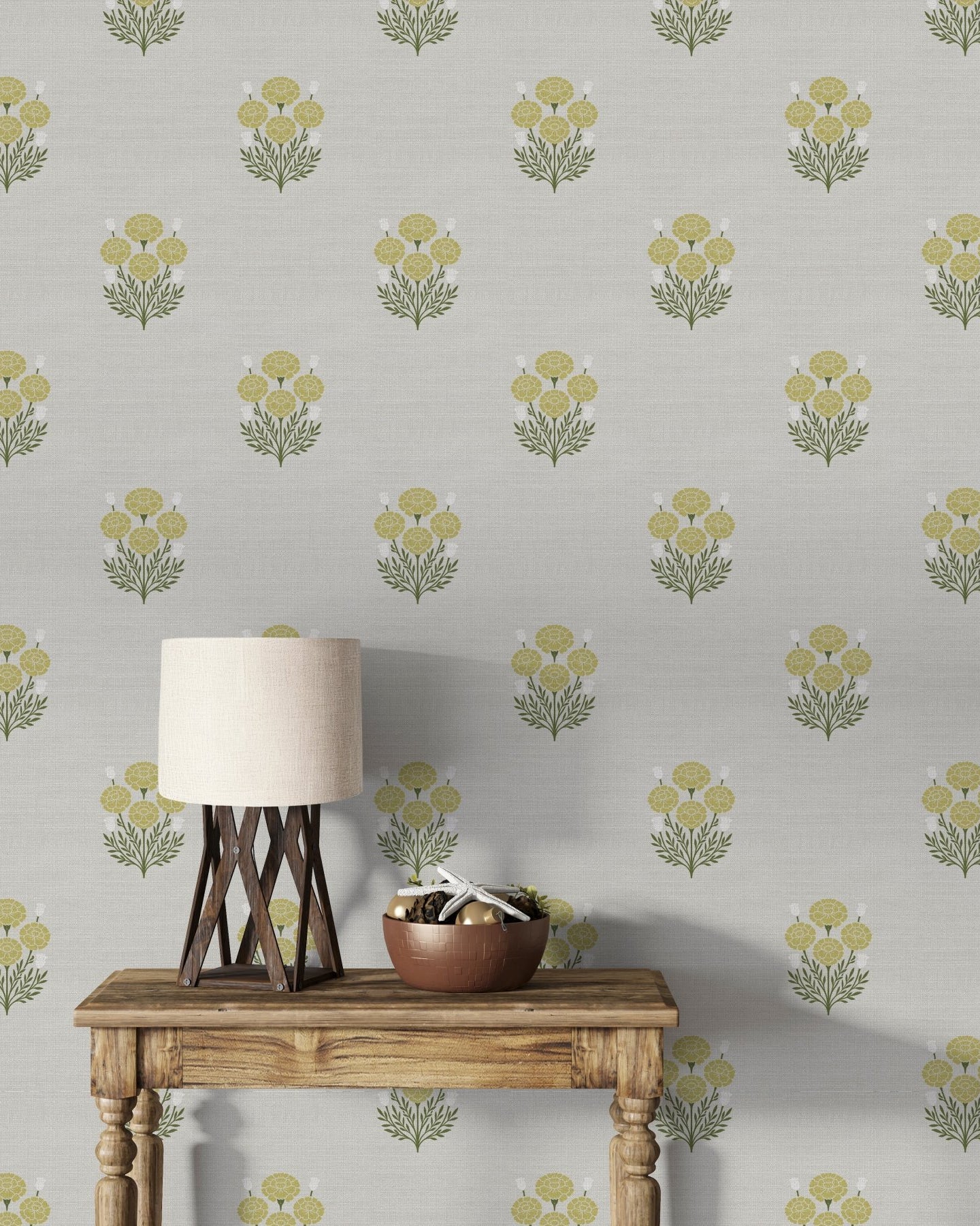 Bagru Block Print – Grey - Marble Lotus - Bagru Block Print – Grey