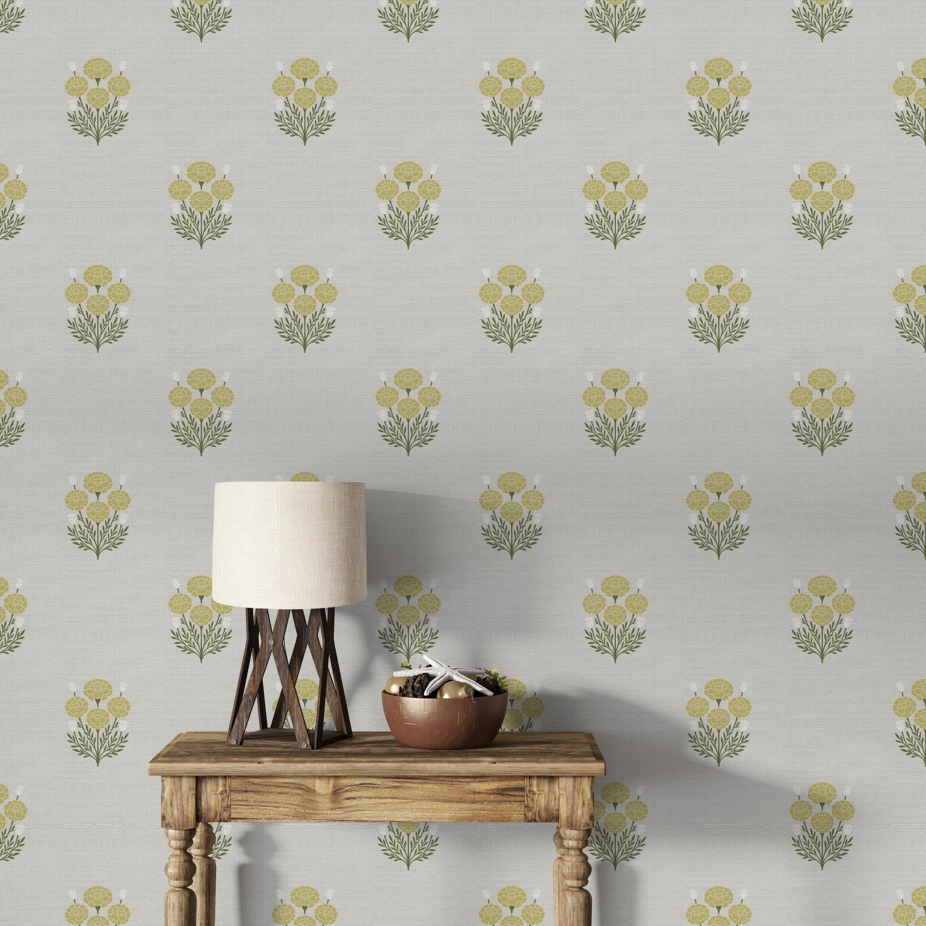 Bagru Block Print – Grey - Marble Lotus - Bagru Block Print – Grey