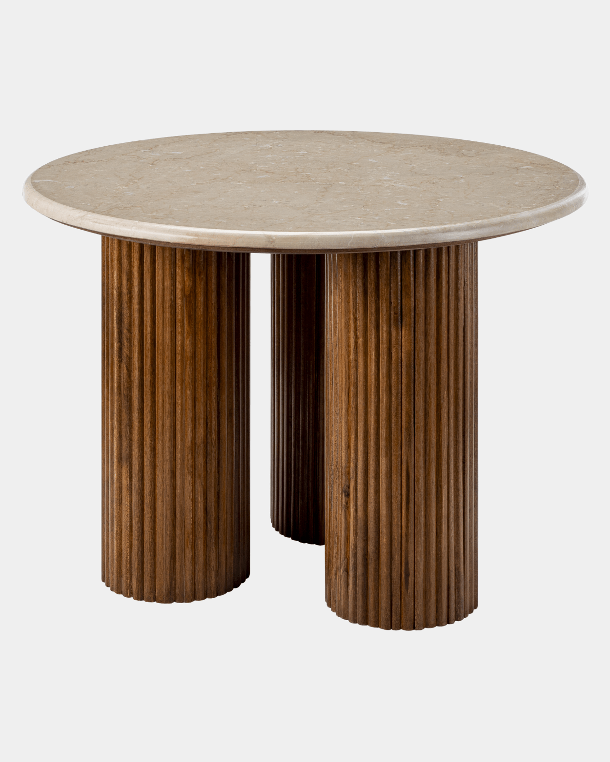 Basilia Travertine Top Side Table - Marble Lotus - Basilia Travertine Top Side Table | Stone Side Table | Round Side Tables