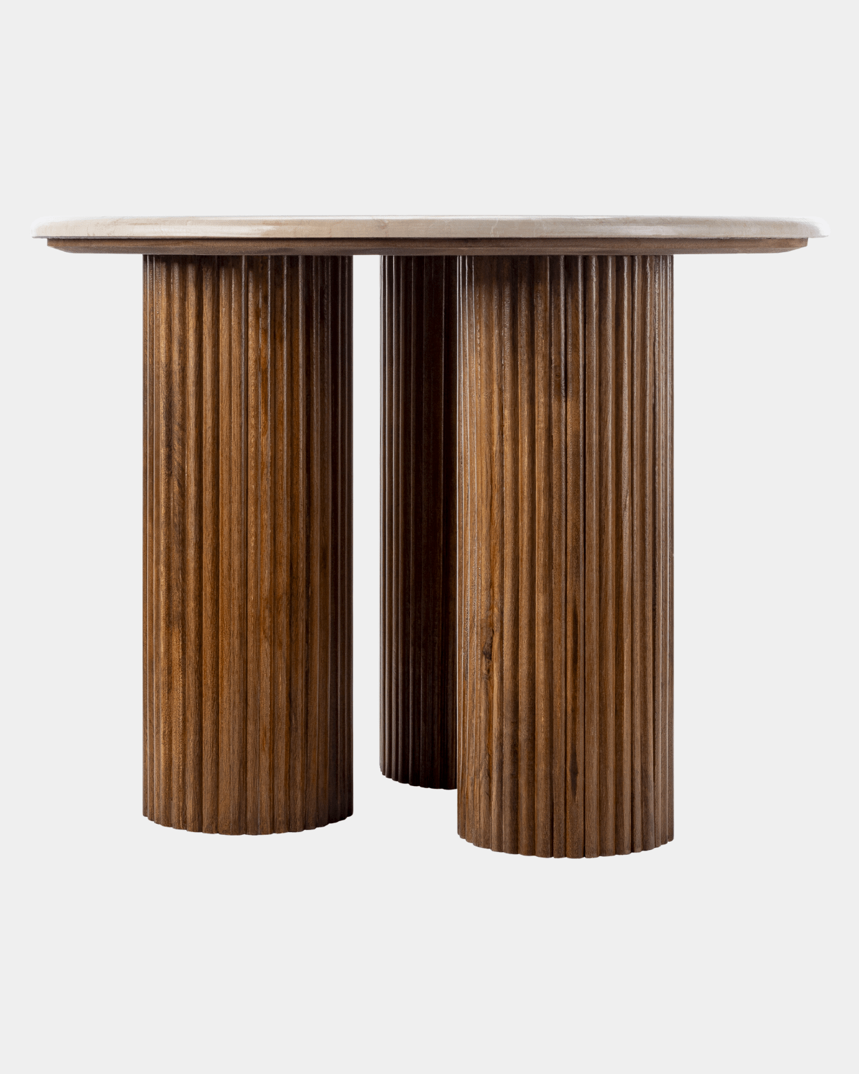 Basilia Travertine Top Side Table - Marble Lotus - Basilia Travertine Top Side Table | Stone Side Table | Round Side Tables