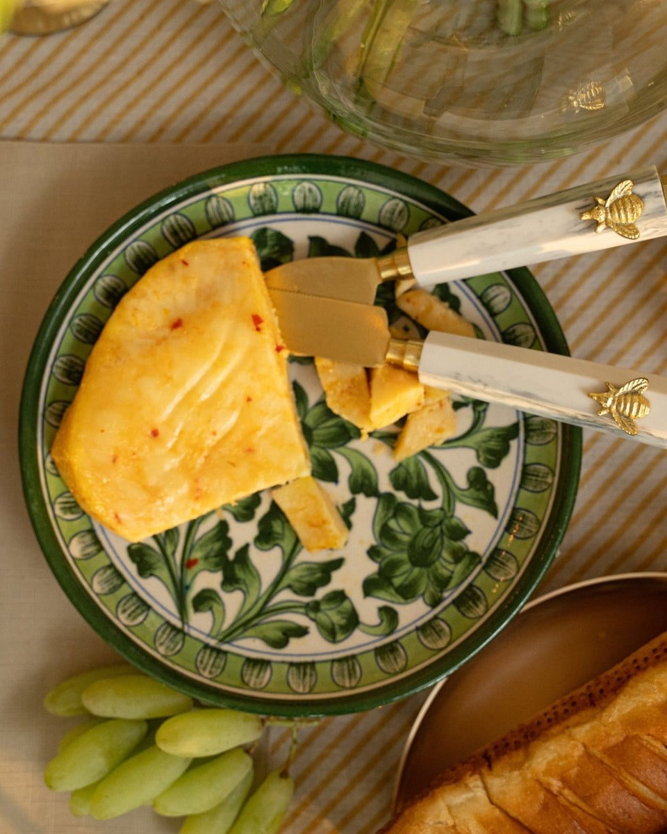 Bee Cheese Knife Set - Set of 3 - Marble Lotus - Bee Cheese Knife Set - Set of 3