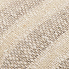 Beige Textured Striped Pillow - Marble Lotus - Elegant Beige Textured Striped Pillows | Marble Lotus