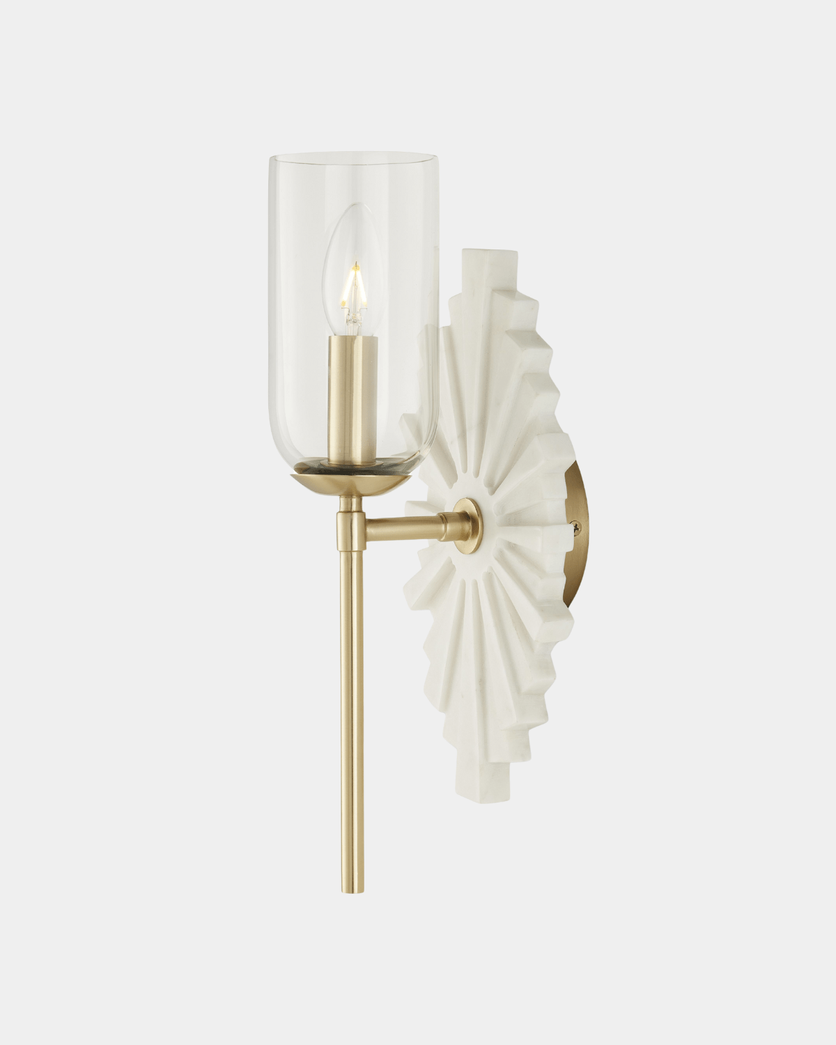 Benthos White Wall Sconce - Marble Lotus - Benthos White Wall Sconce