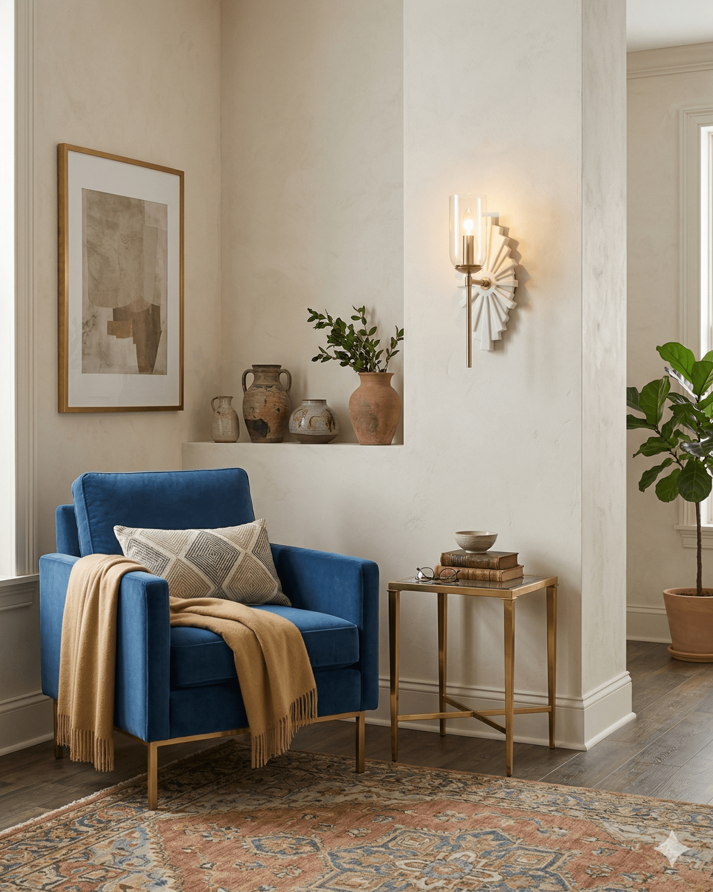 Benthos White Wall Sconce - Marble Lotus - Benthos White Wall Sconce
