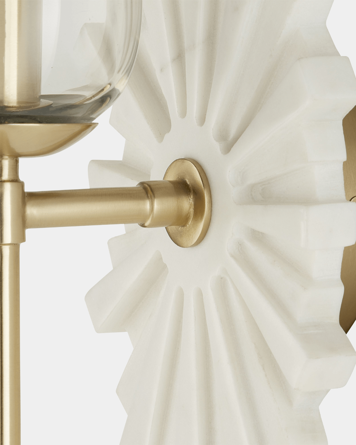 Benthos White Wall Sconce - Marble Lotus - Illuminate your space with the Benthos White Wall Sconce