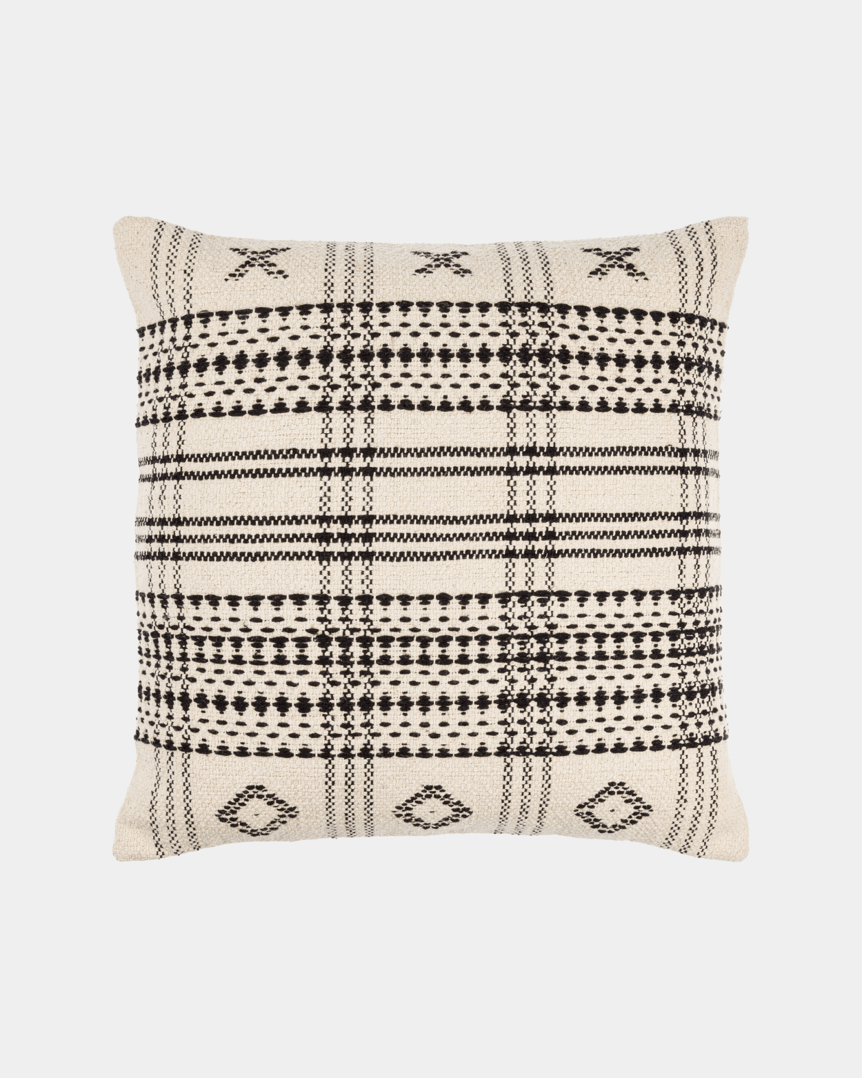 Bhujodi Checkered Wool Blend Pillow - Marble Lotus - Shop Bhujodi Checkered Wool Blend Pillows