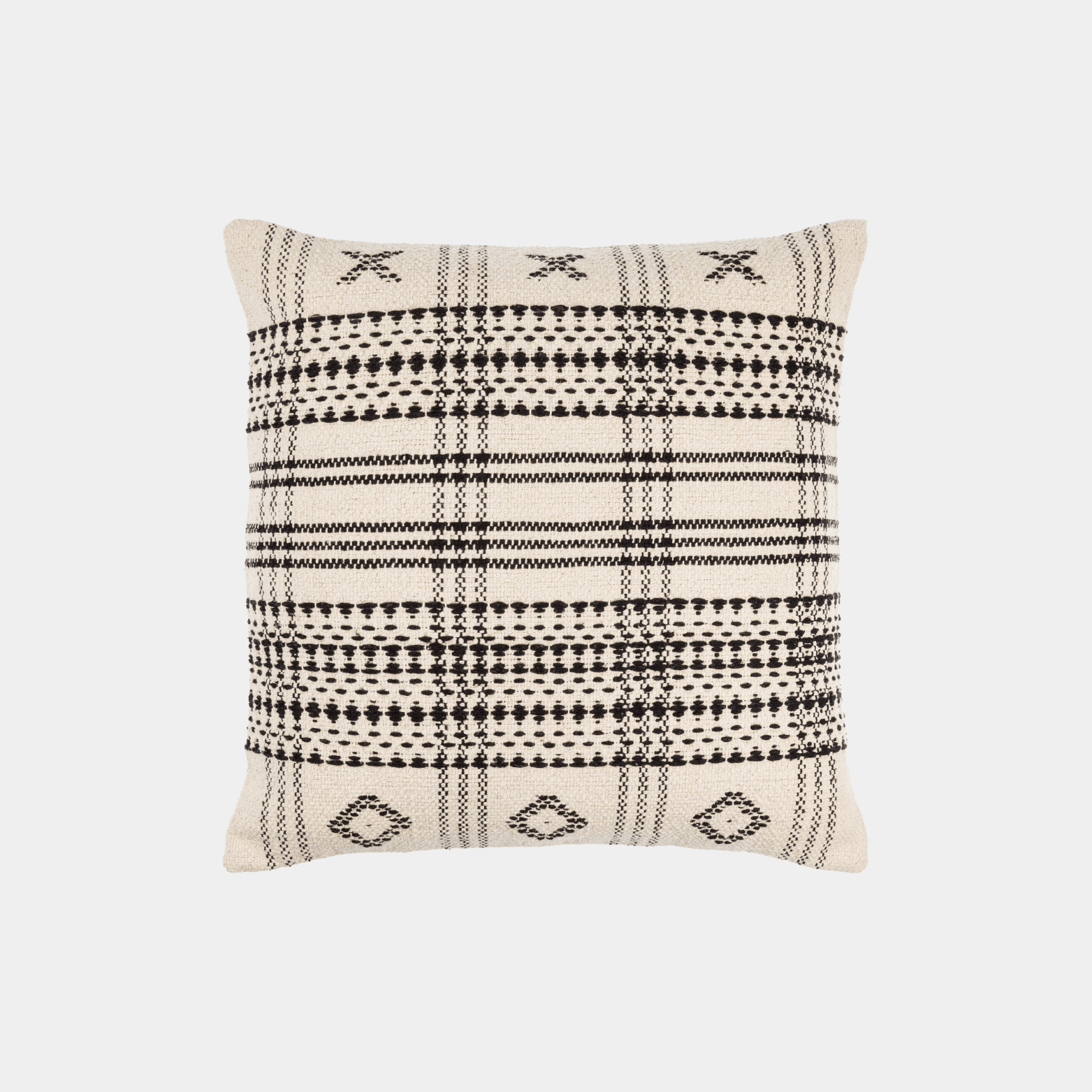 Bhujodi Checkered Wool Blend Pillow - Marble Lotus - Shop Bhujodi Checkered Wool Blend Pillows