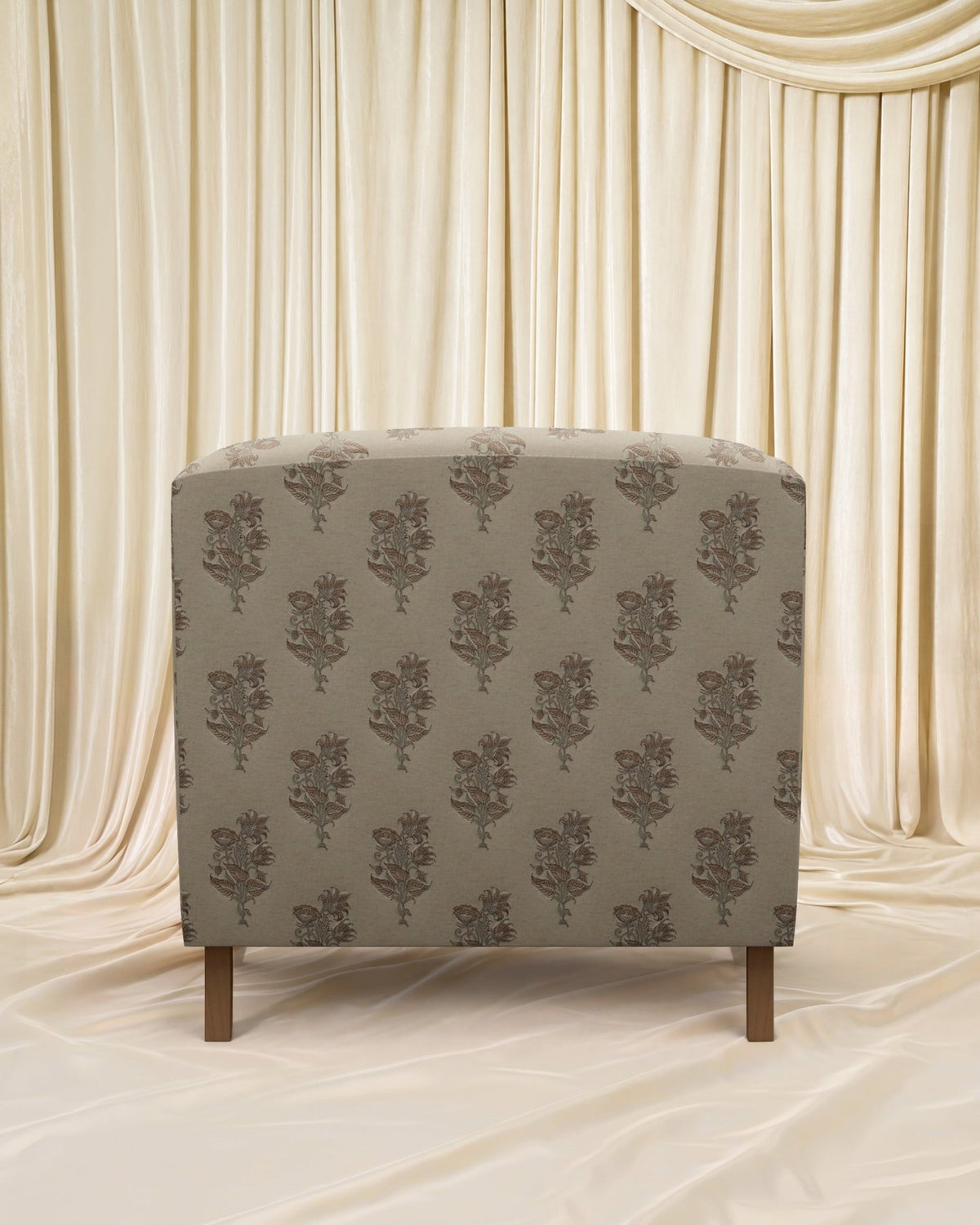 Block Print Charleston Chair - Marble Lotus - Block Print Charleston Chair
