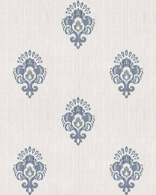 Block Print Wallpaper - Marble Lotus - Traditional Jamewar Wallpapers from Marble Lotus