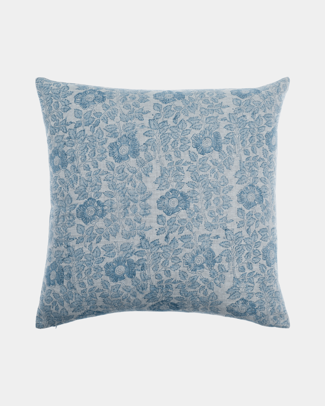 Blue Floral Woven Pillow - Marble Lotus - Blue Floral Woven Pillows | Marble Lotus