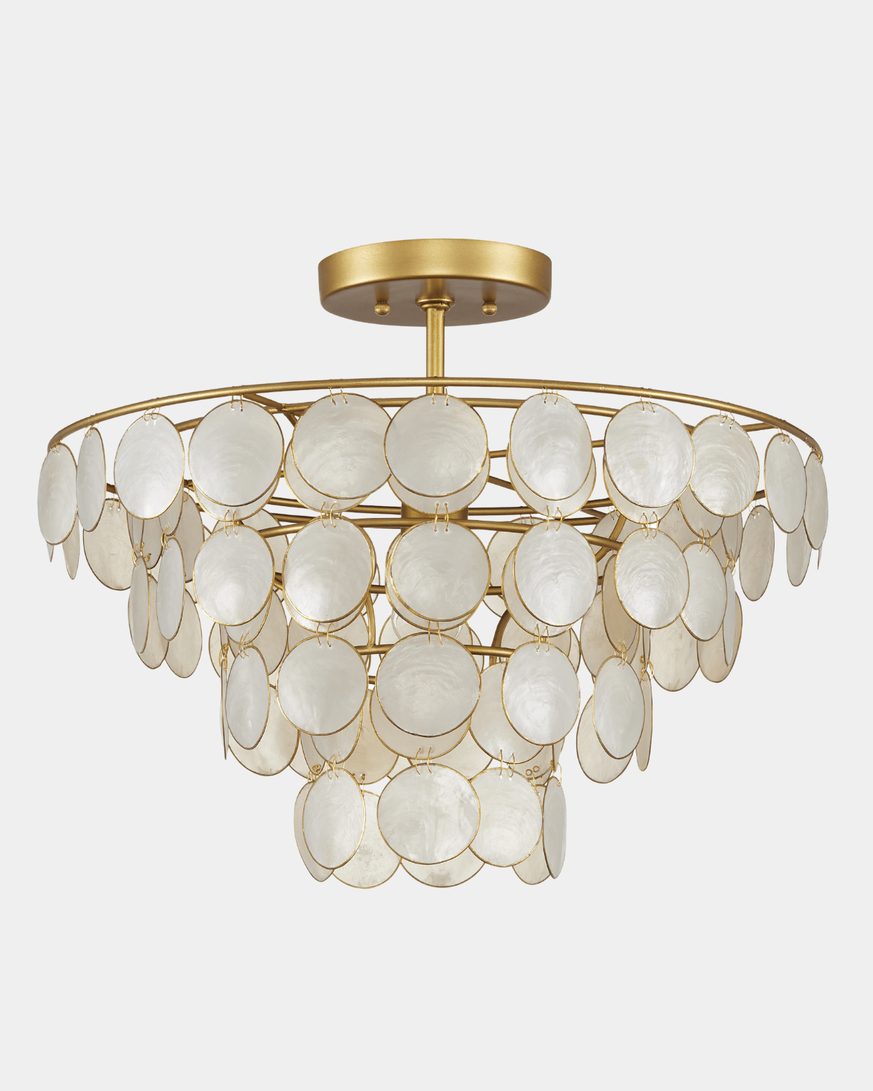 Bon Vivant Small Semi - Flush Mount - Marble Lotus - Shop Bon Vivant Small Semi Flush Mount Light