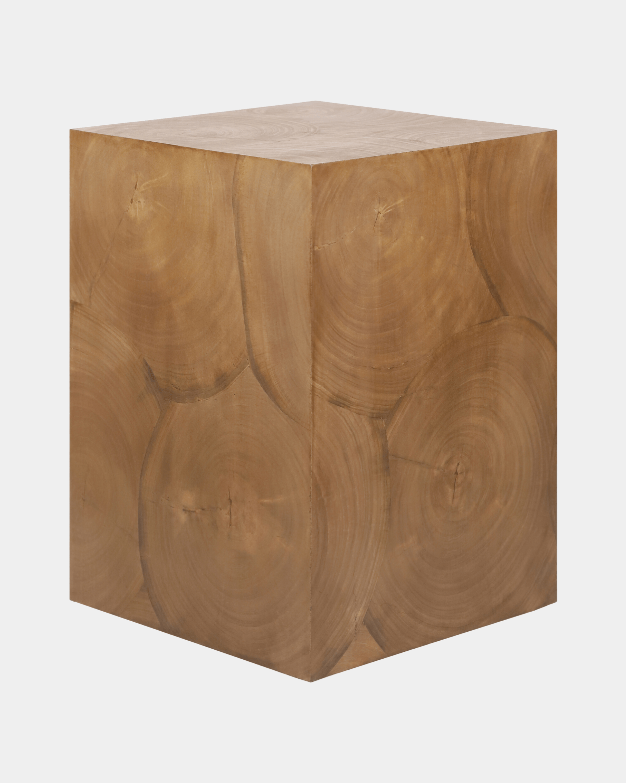 Brax Artisan Side Table - Marble Lotus - Brax Artisan Side Table | Wood End Table | Natural Side Table