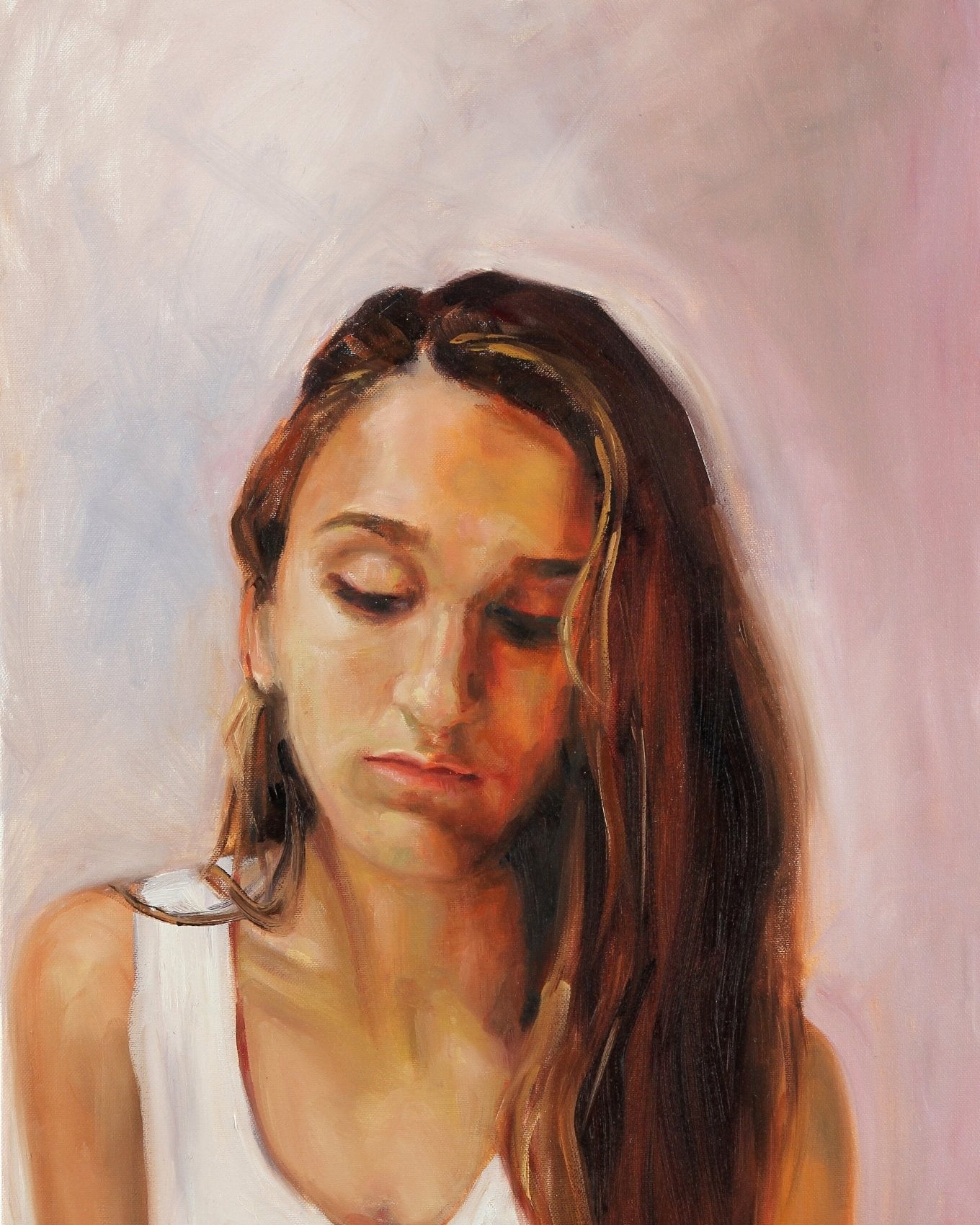 Brown Girl #1 (Limited Edition Print of 50) - Marble Lotus - Brown Girl 1 Painting