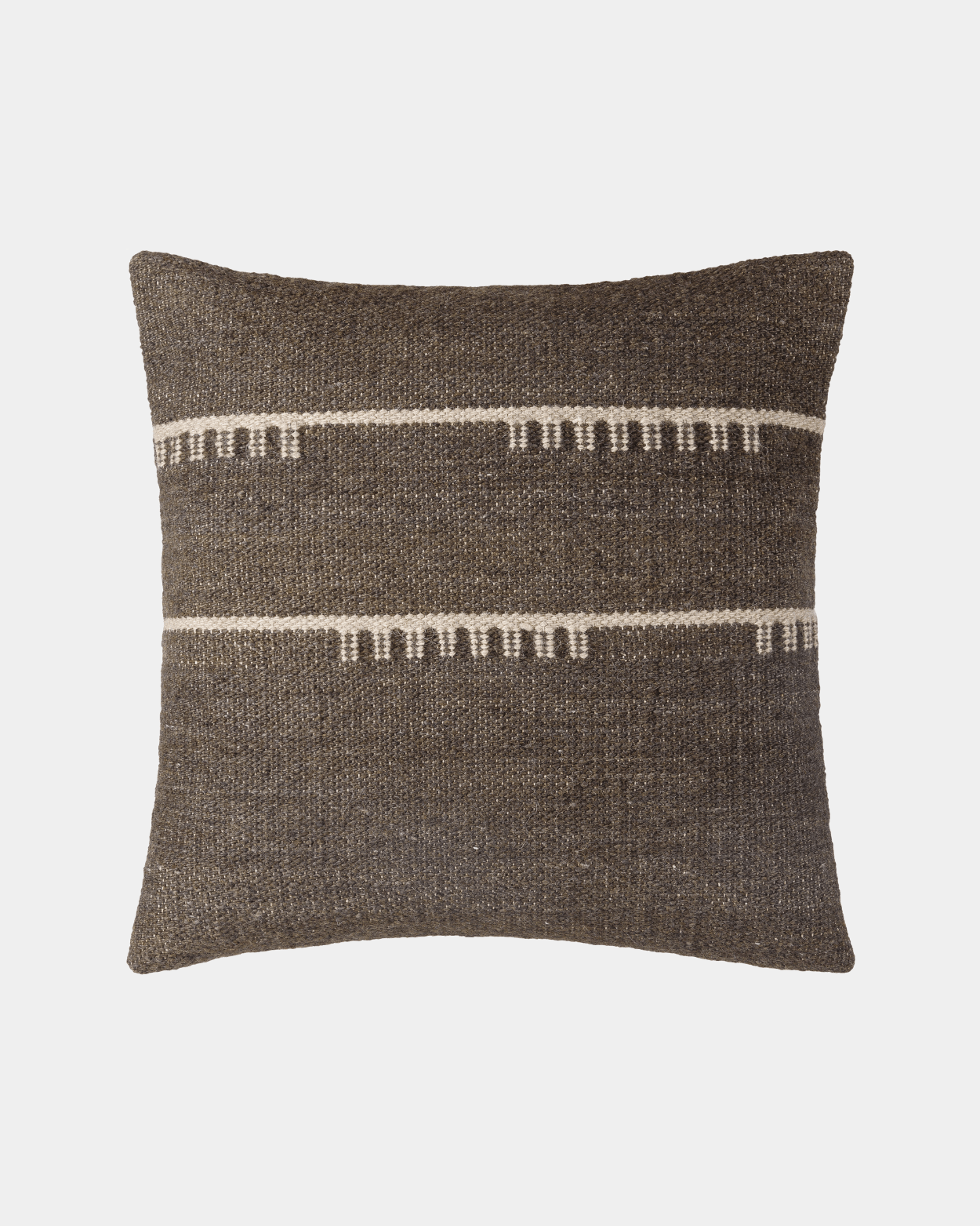 Brown Vintage Wool Pillow - Marble Lotus - Premium Brown Vintage Wool Pillows