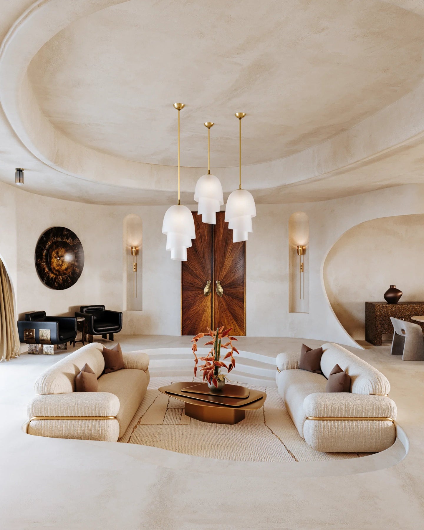 BUENOS AIRES Wall Sconce - Marble Lotus - BUENOS AIRES Wall Sconce