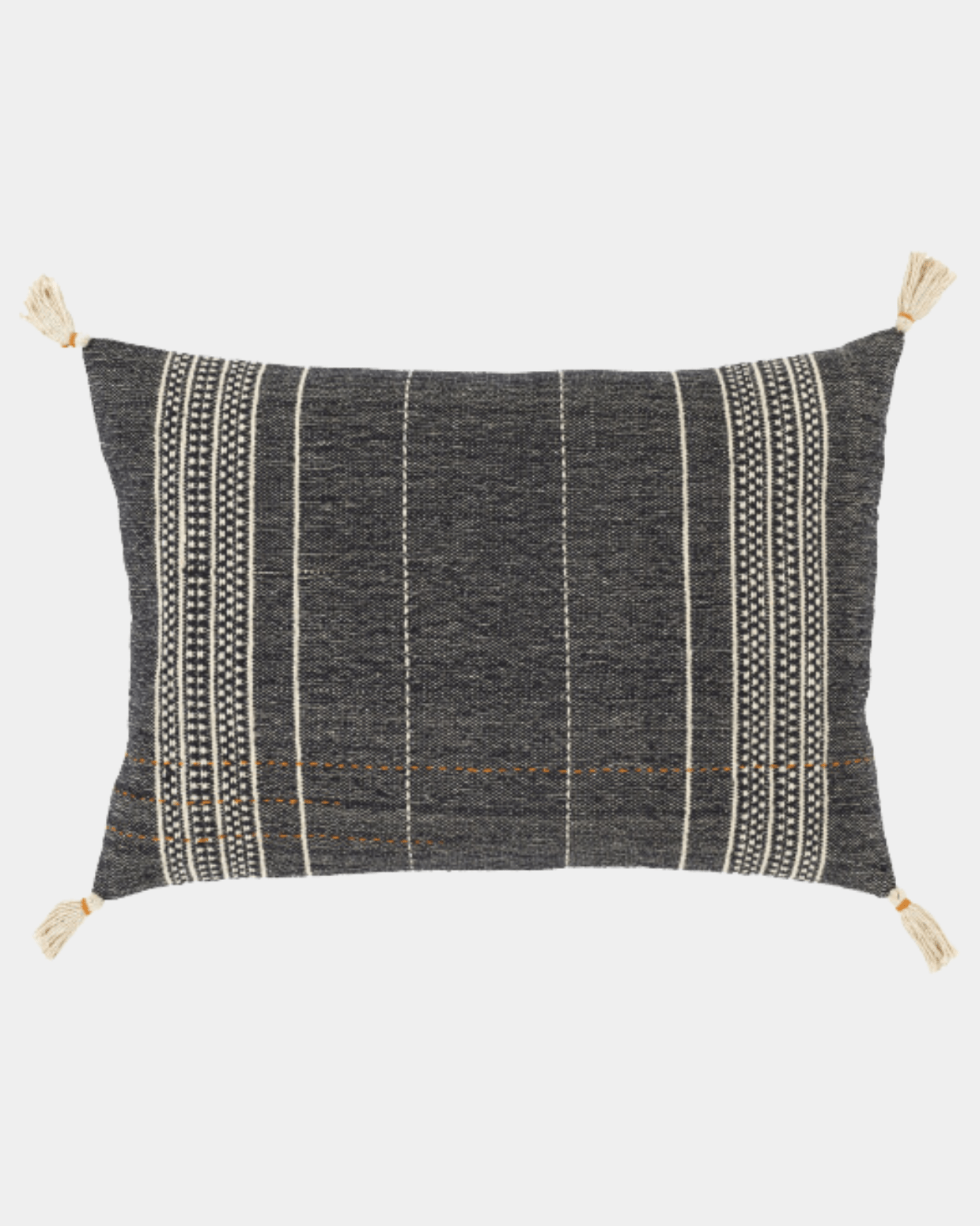 Burnt Orange Handwoven Tassel Pillow - Marble Lotus - Buy Burnt Orange Handwoven Tassel Pillows