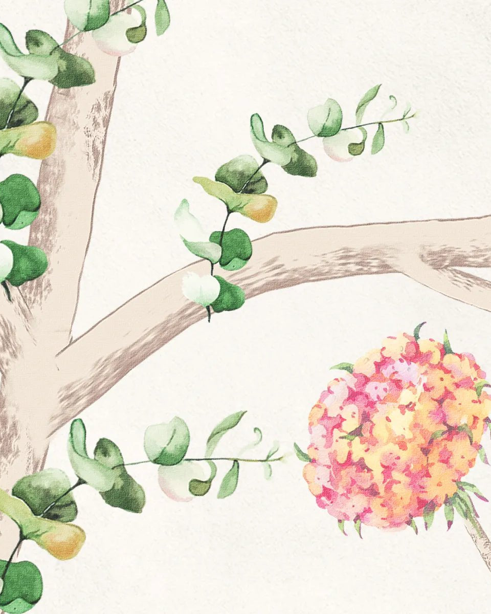 Chinoiserie Tranquility, Wallpaper in Light Background, Customised - Marble Lotus - Chinoiserie Tranquility, Wallpaper in Light Background, Customised