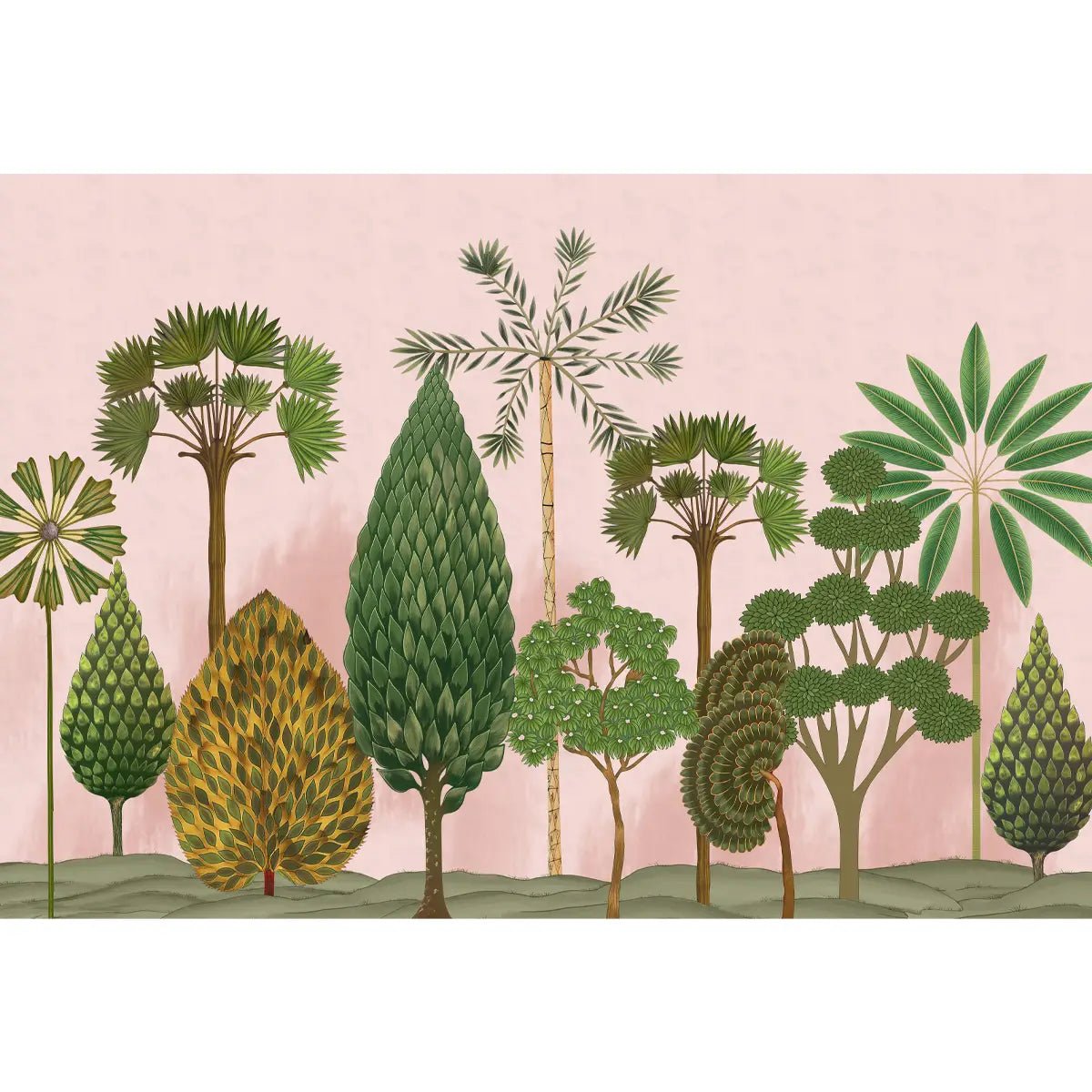 Chitran Pichwai Style Wallpaper Designed for walls Pink Color - Marble Lotus - Chitran Pichwai Style Wallpaper Designed for walls Pink Color